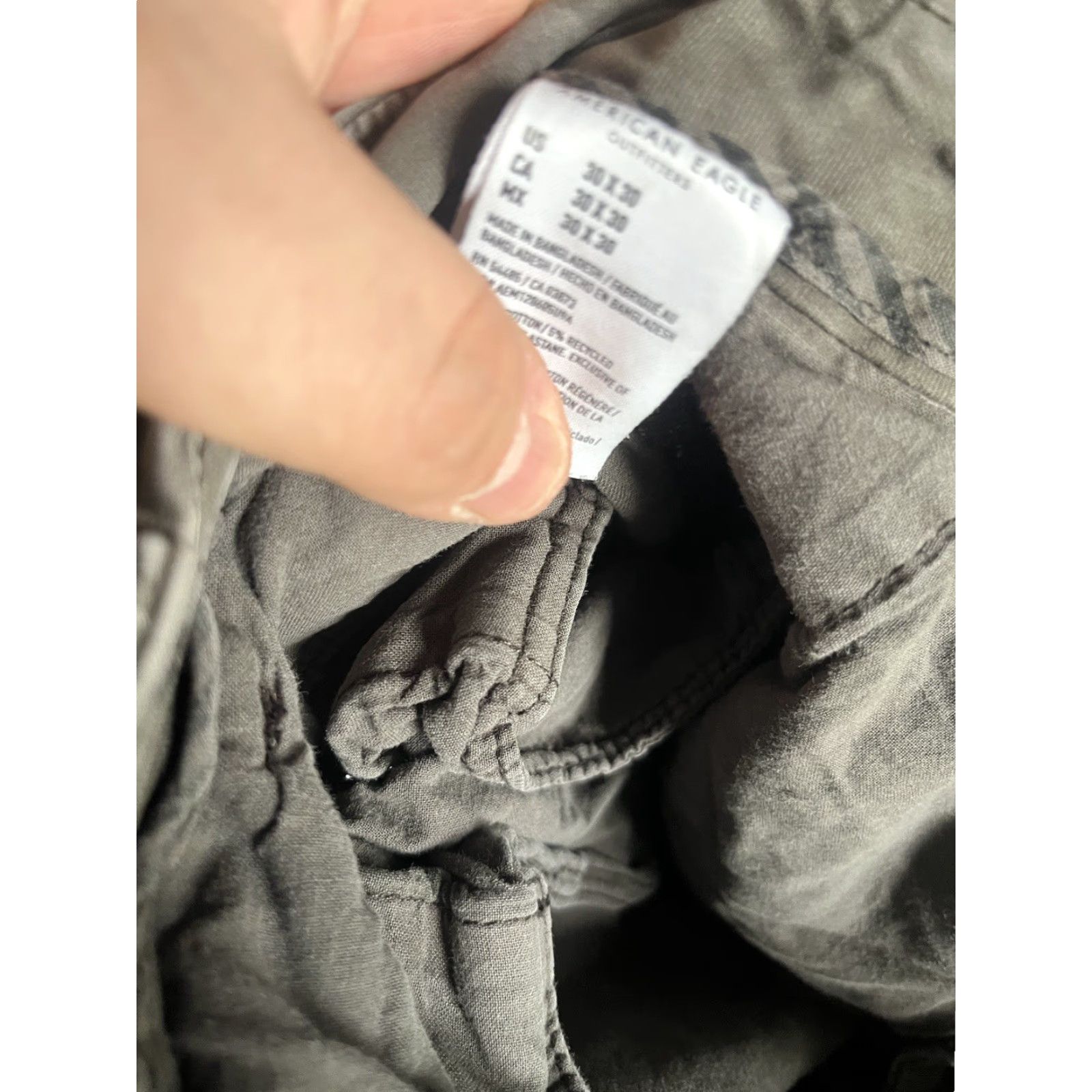 American Eagle Outfitters American Eagle Athletic Fit Chino Pants Mens 30x30 Gray Flex Twill Casual Size US 30 / EU 46 - 6 Thumbnail