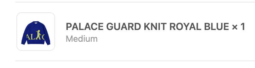 Palace palace guard knit royal blue Size US M / EU 48-50 / 2 - 3 Thumbnail