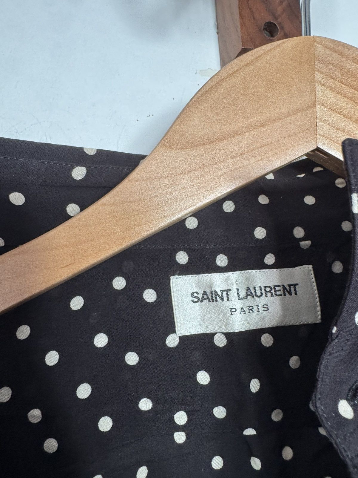 Saint Laurent Paris Rare Hedi Polka Viscose shirt Fw16 Size US L / EU 52-54 / 3 - 2 Thumbnail