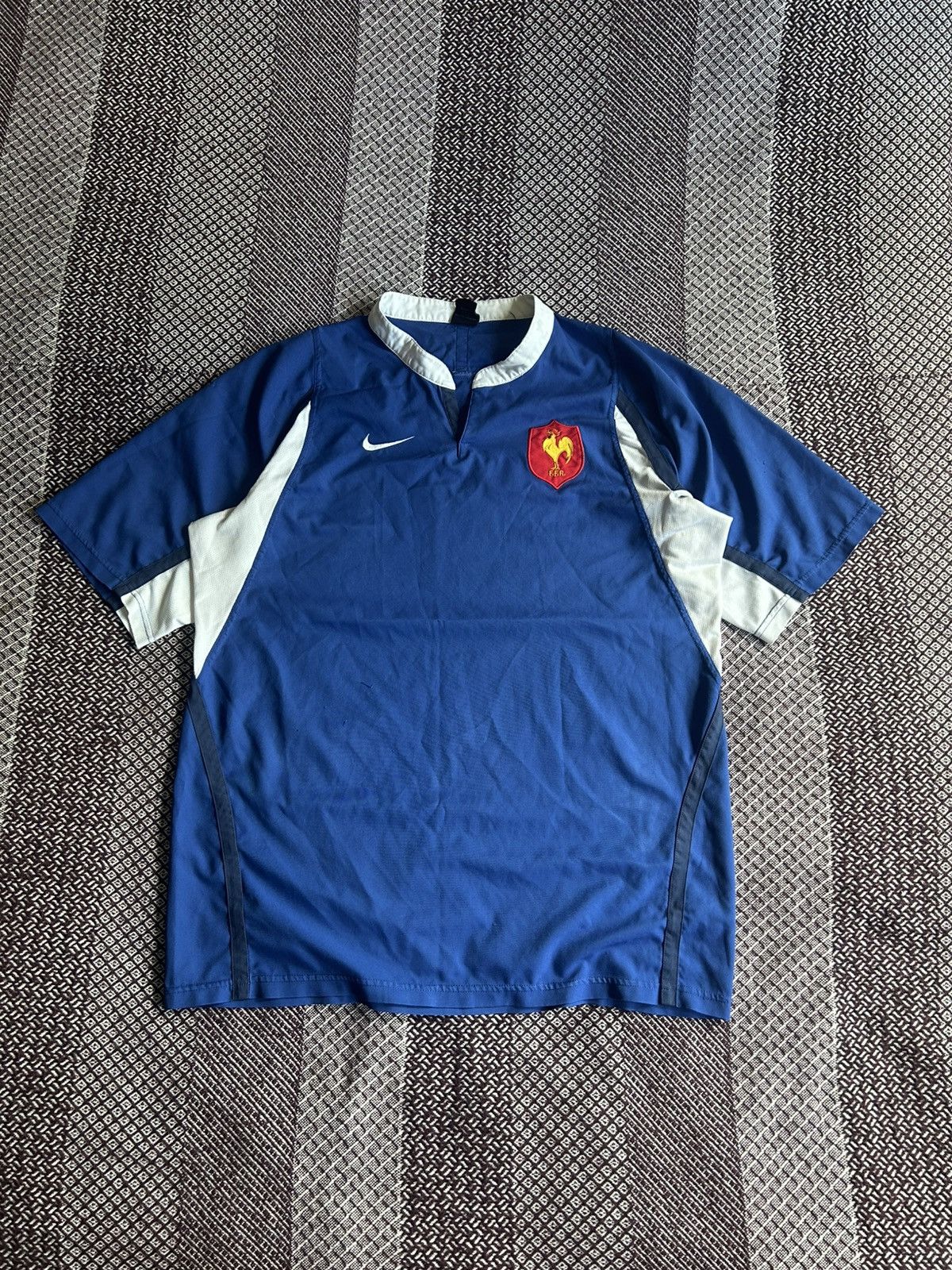 Nike Vintage Nike x France National Rugby Jersey 90s Streetwear Size US L / EU 52-54 / 3 - 1 Thumbnail