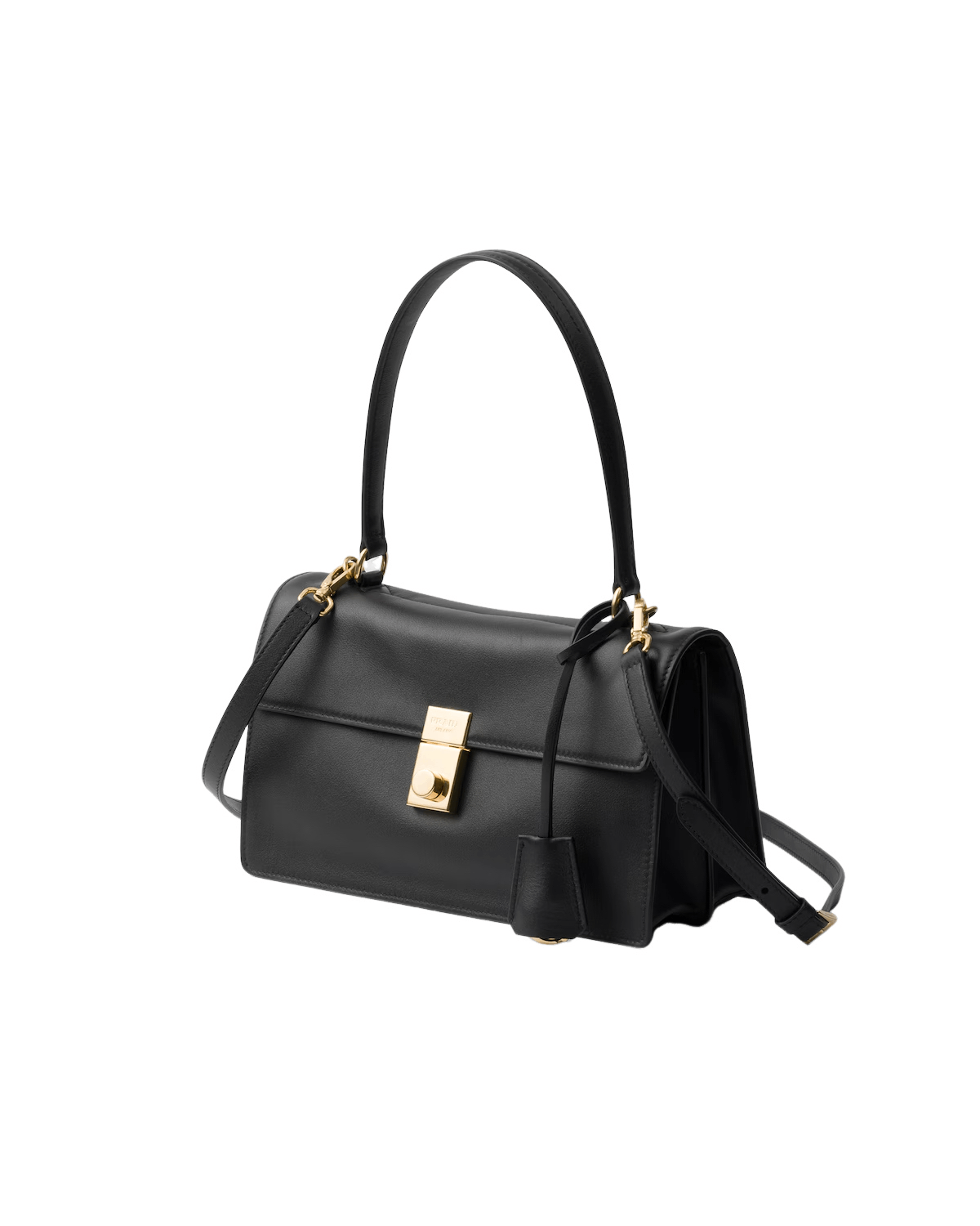 Prada PRADA Medium Black Leather Shoulder Bag New & Authentic Size ONE SIZE - 2 Thumbnail