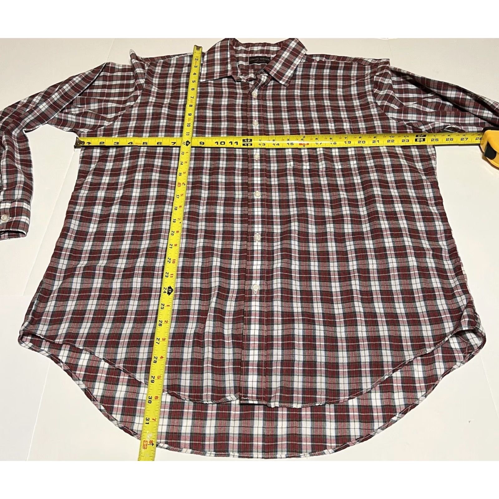 Vintage VINTAGE Front Button-Up Shirt Red Plaid Long Sleeve Mens XL USA Made Front Size US XL / EU 56 / 4 - 4 Thumbnail