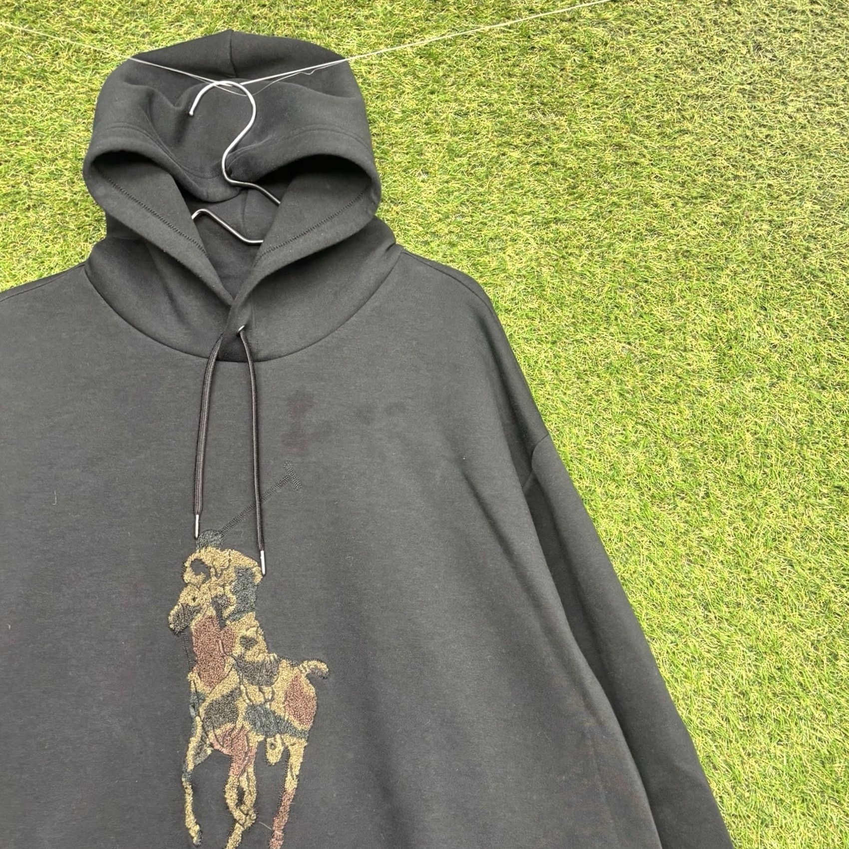 Polo Ralph Lauren Polo Ralph Lauren Hoodie Mens 2XL Black Big Pony Sweatshirt Performance y2k Shirt Size US XXL / EU 58 / 5 - 3 Thumbnail
