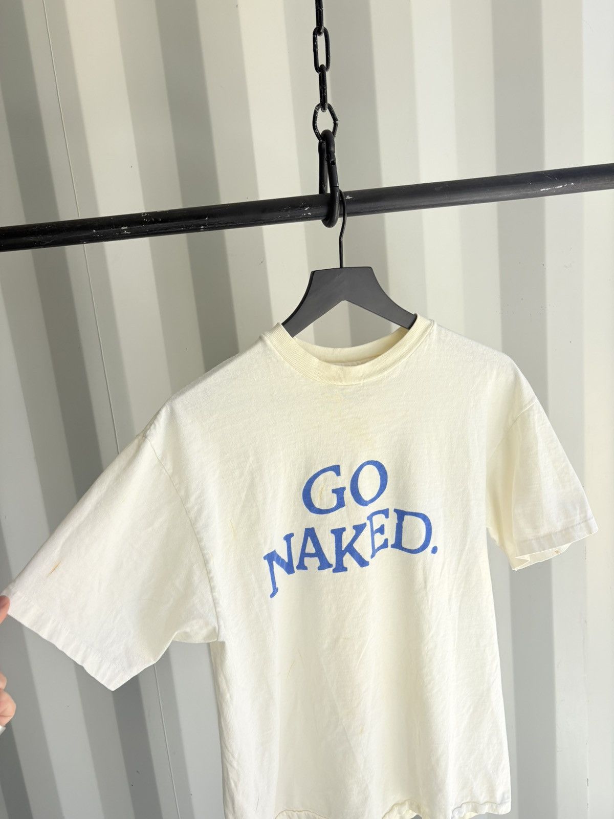 Vintage Thrashed Go Naked Sun Faded Distressed Shirt GRUNGE Size US L / EU 52-54 / 3 - 2 Thumbnail