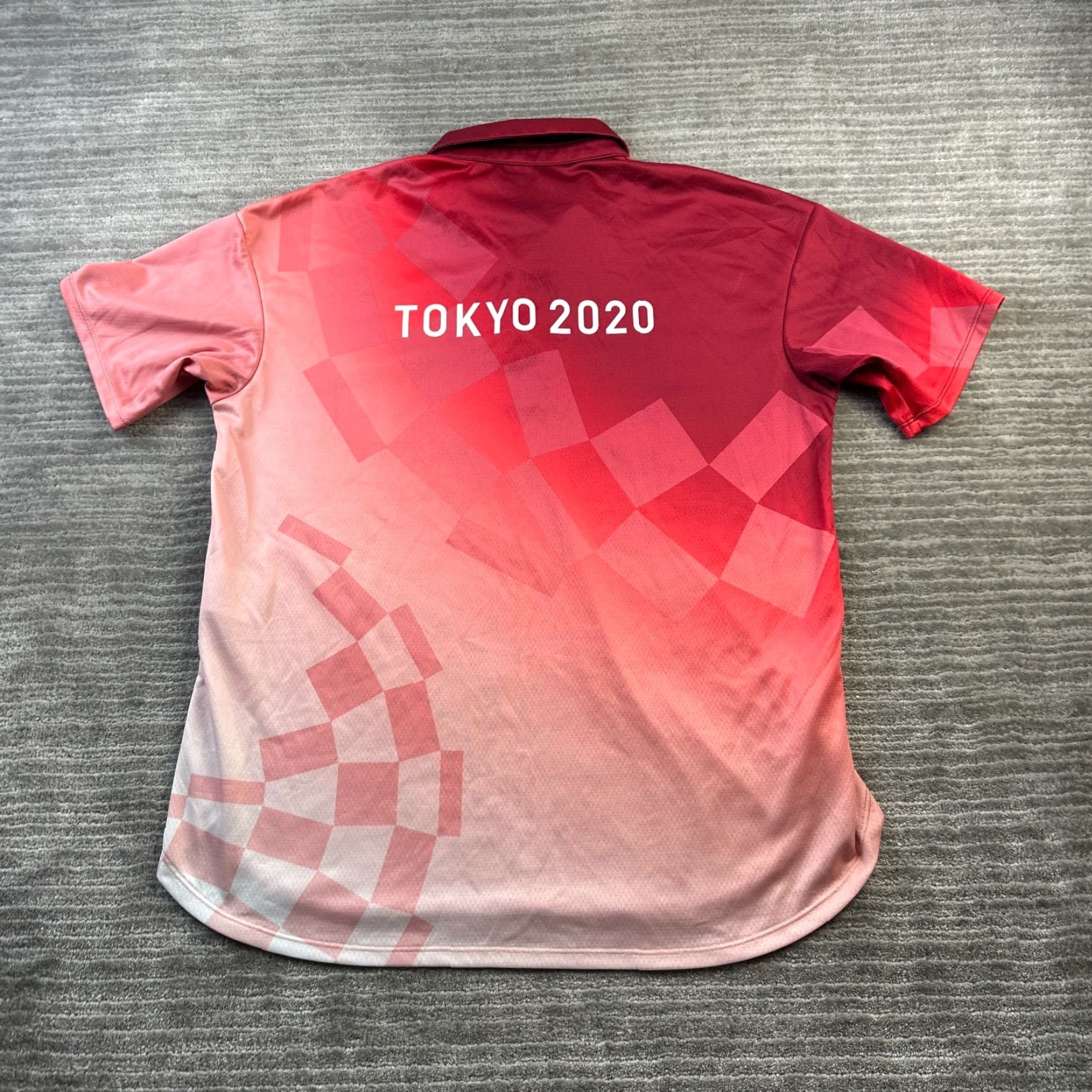 Asics ASICS Polo Shirt Mens Large Red Tokyo 2020 Olympics Staff Issued Shirt Size US L / EU 52-54 / 3 - 2 Thumbnail