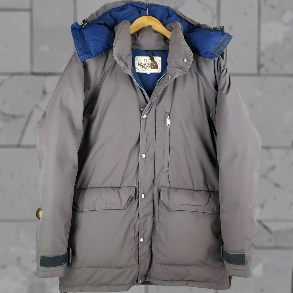 The North Face VTG The North Face Jacket Mens Down Sierra Hooded Puffer Gray Large 80s Vintage Coat Wind-Resistant Water-Resistant Burn Label USA Made - 1980s Size US L / EU 52-54 / 3 - 1 Thumbnail