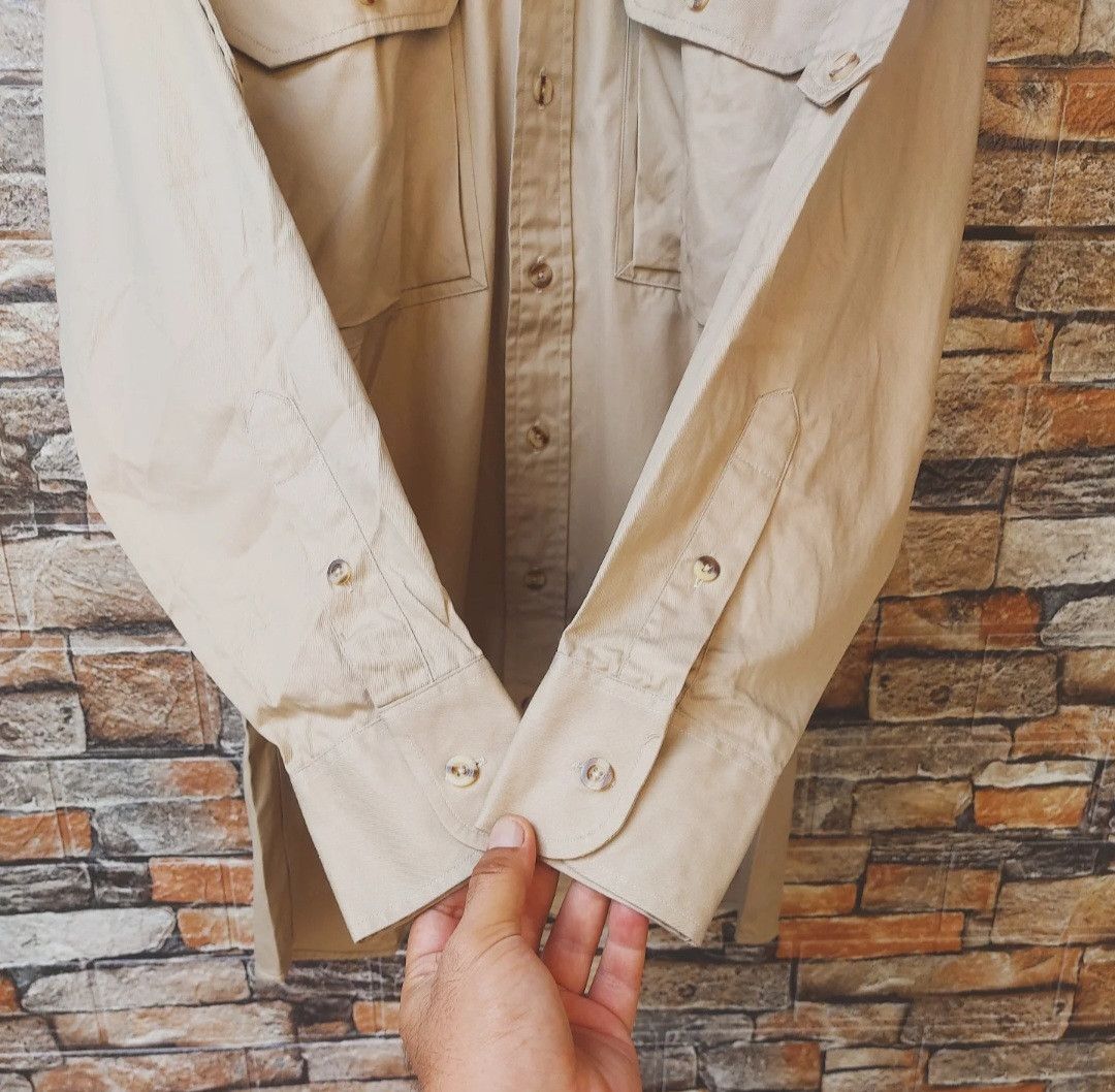 Burberry Vtg Burberry Work Shirt Long Sleeve Size US L / EU 52-54 / 3 - 6 Thumbnail