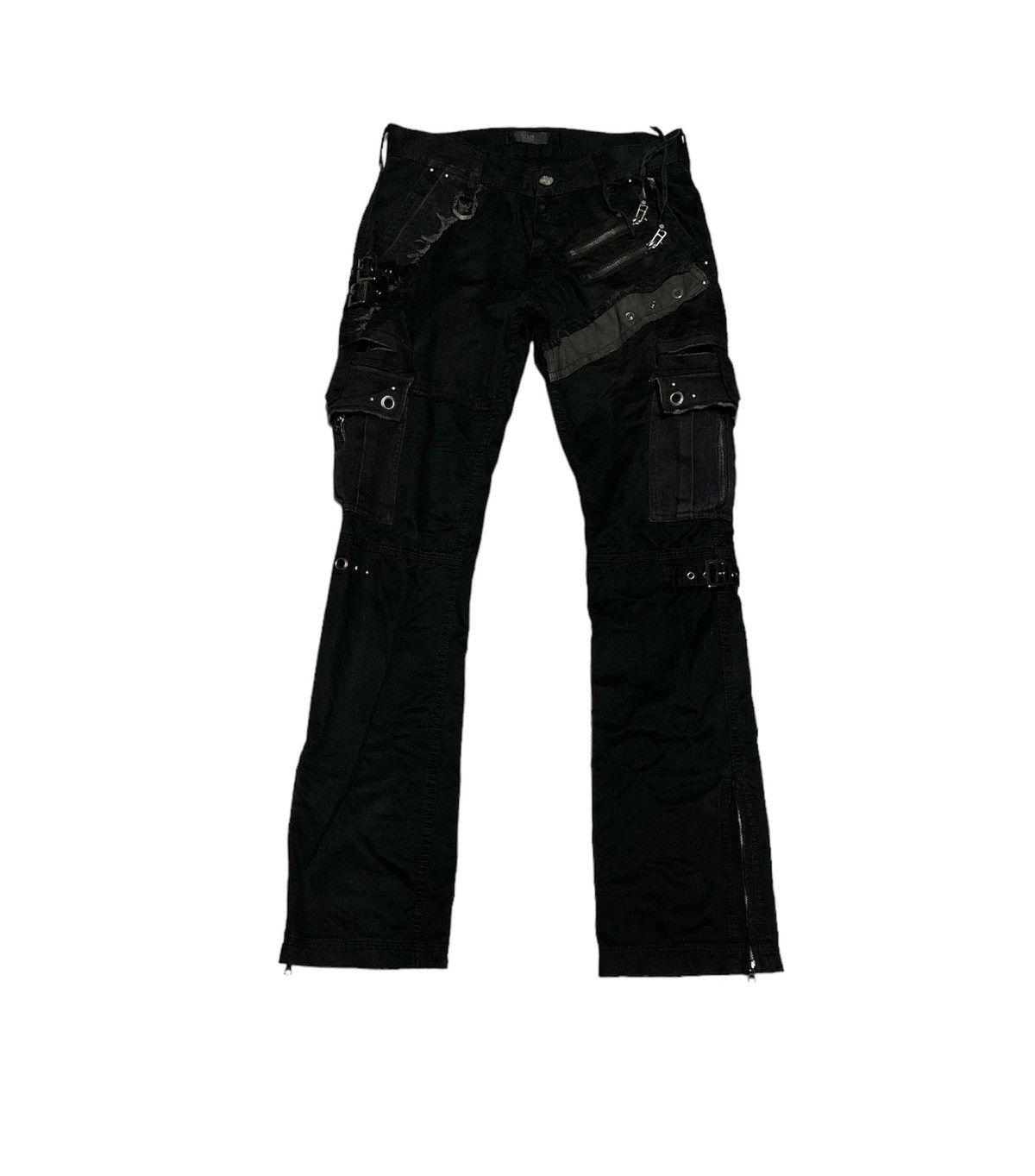 image of If Six Was Nine x Le Grande Bleu L G B Vintage Midas Punk Style Cargo Pants in Black (Size 31)