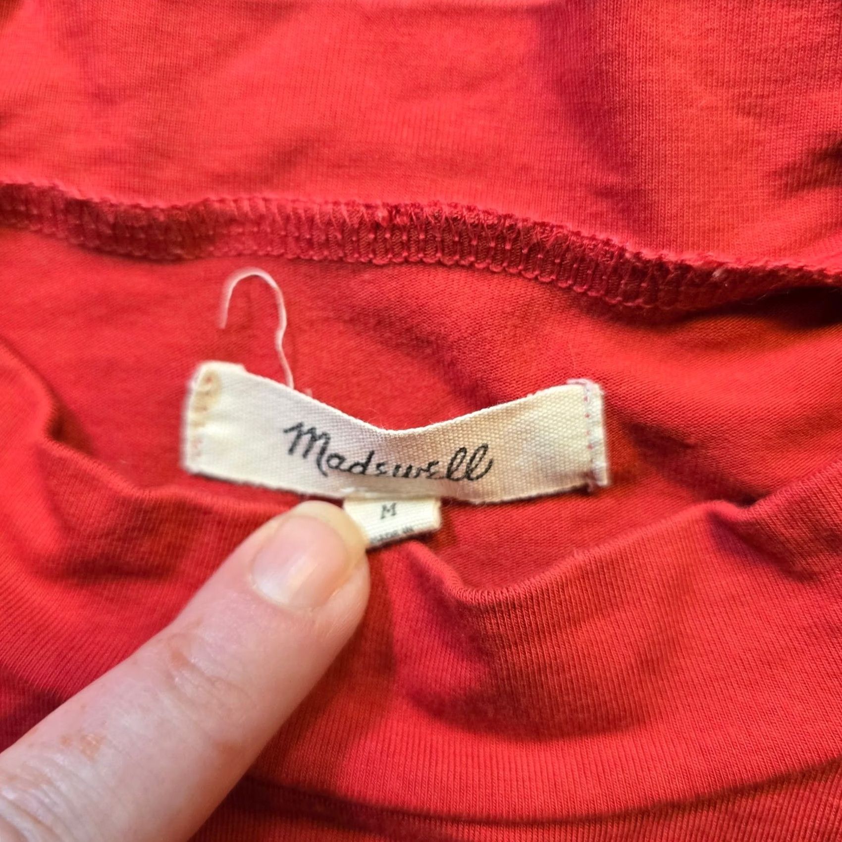 Madewell Madewell Top Womens Medium Orange Turtleneck Stretch Minimalist Casual Shirt Cropped Long Sleeve Regular Fit Holiday, Fall, Spring, Winter Womens Size M / US 6-8 / IT 42-44 - 3 Thumbnail