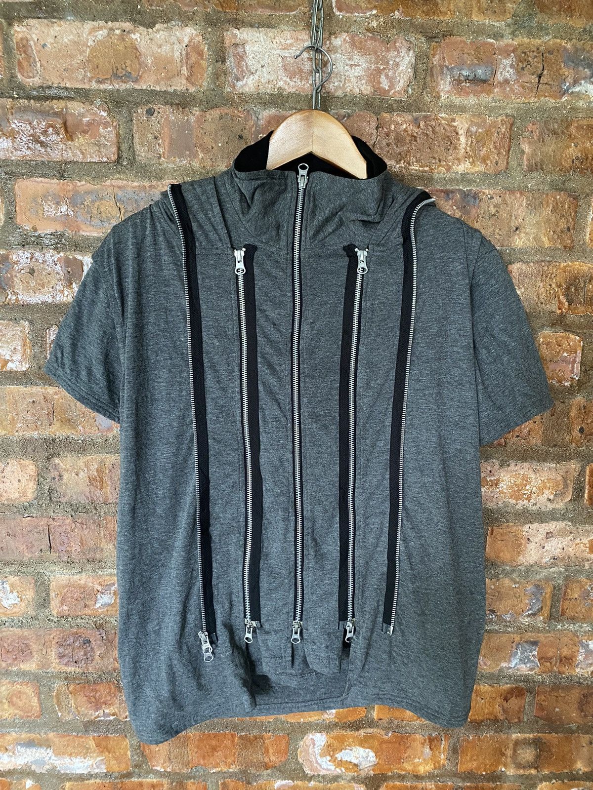 PPFM AW2005🔥Punk 2 piece combine transform hoodie + shirt zipper Size US M / EU 48-50 / 2 - 9 Thumbnail
