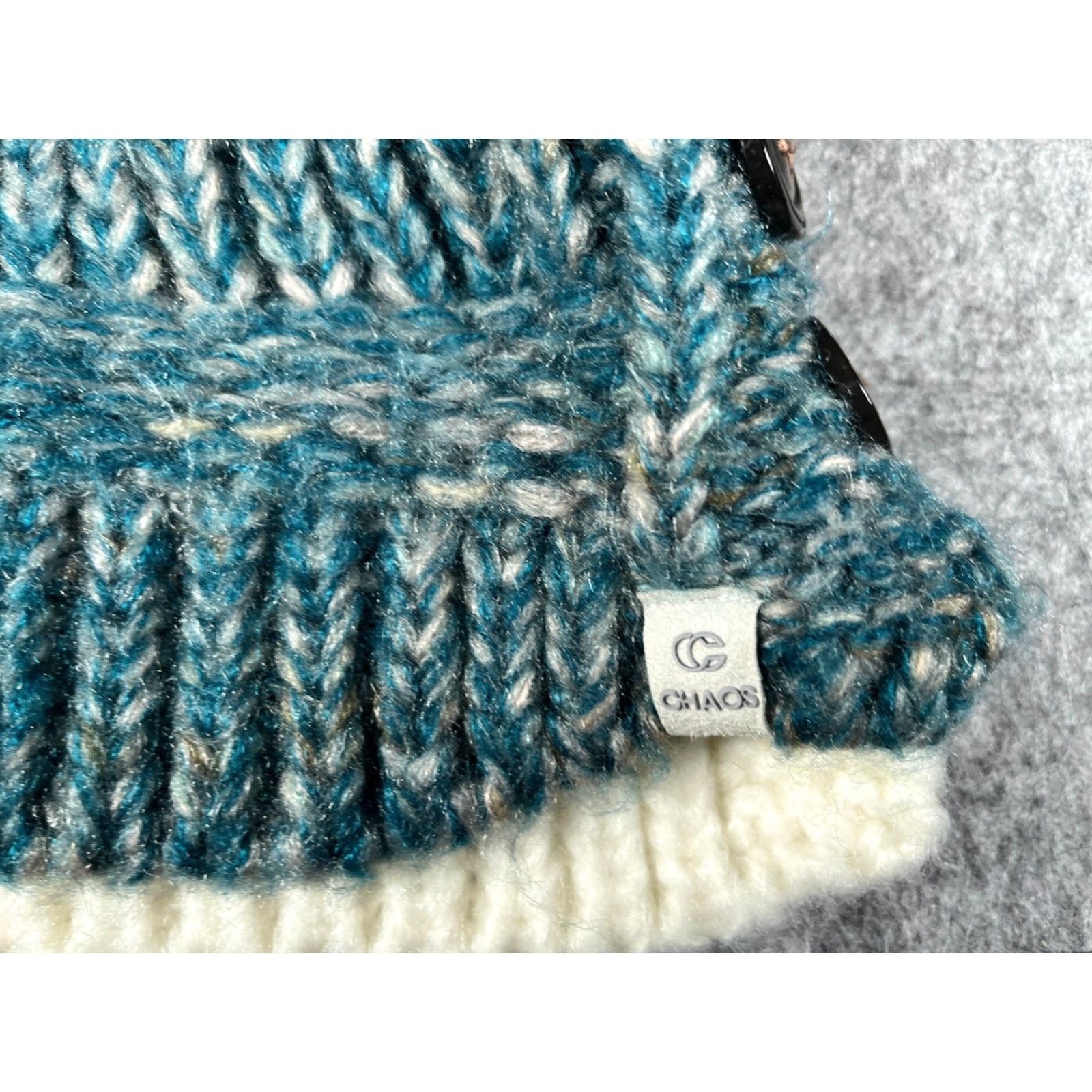Vintage Chaos Beanie Women One Size Blue Knit Acrylic Outdoor Ski Size ONE SIZE - 2 Thumbnail