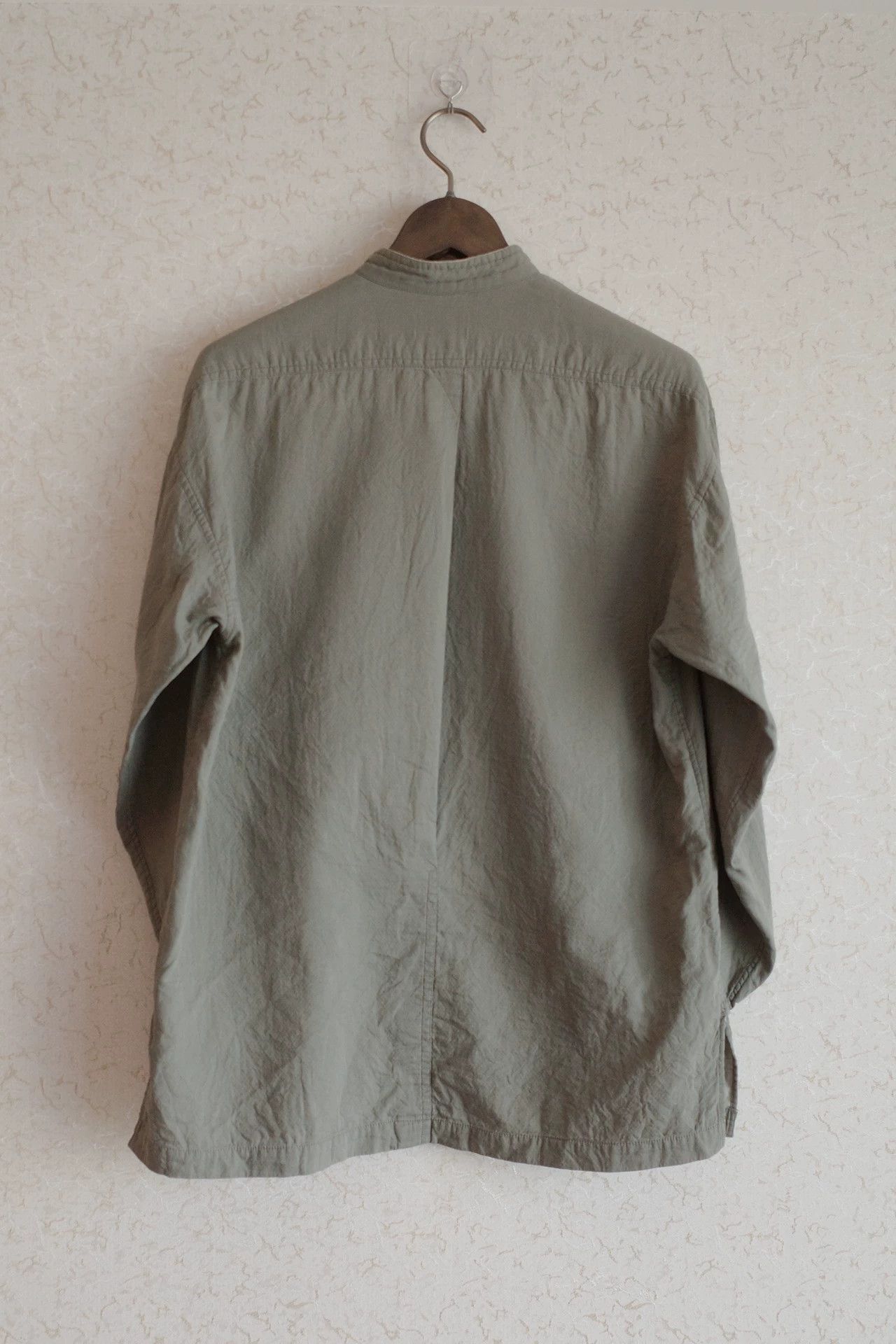Issey Miyake Issey Miyake 90s Slate Green Collarless Shirt Size US S / EU 44-46 / 1 - 3 Thumbnail