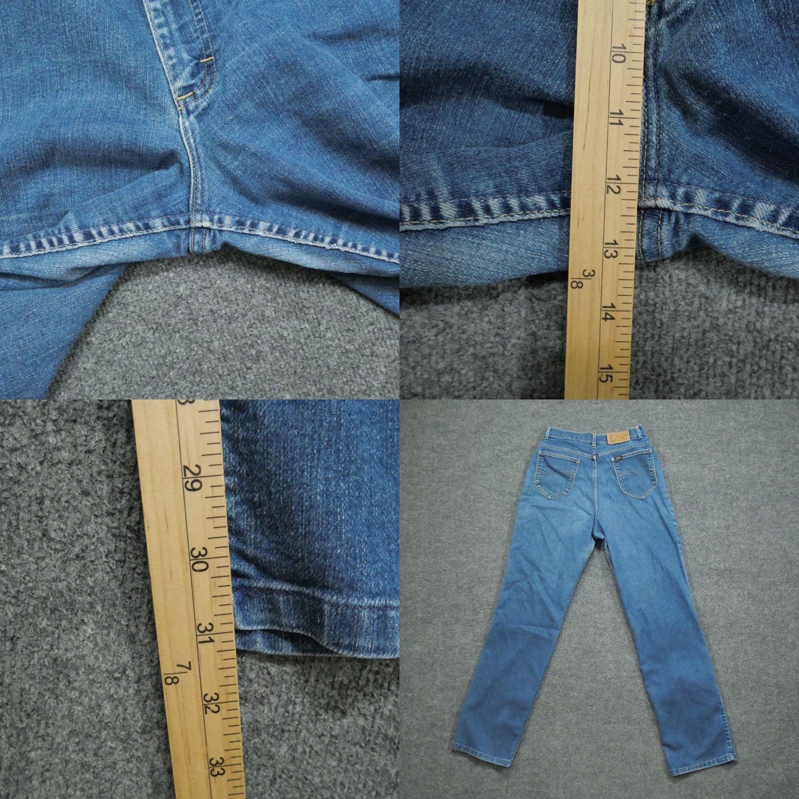 Lee VINTAGE Lee Jeans Womens 14 Blue Denim Mom High Rise 29x31 70s Size 29" - 8 Thumbnail