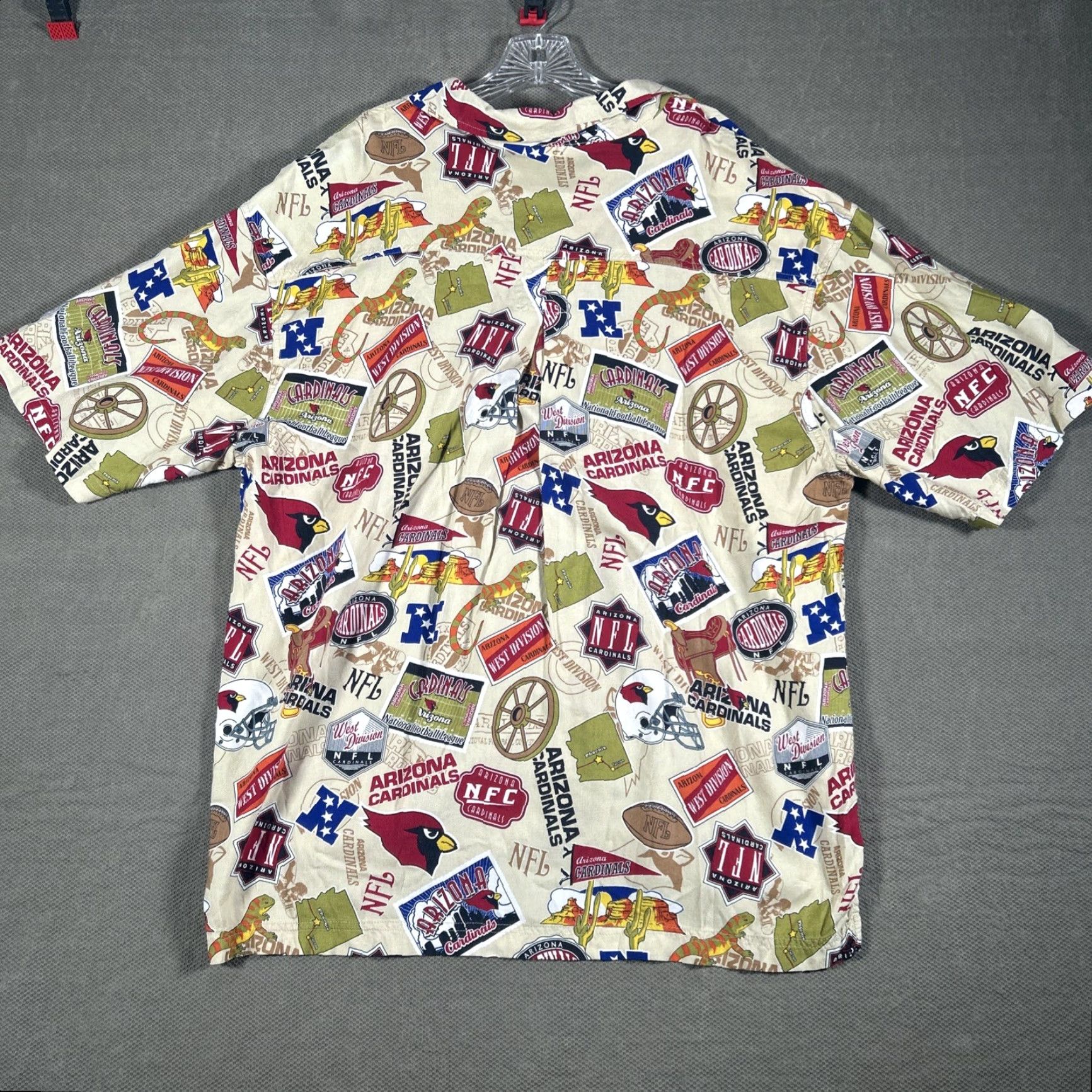 NFL Arizona Cardinals NFL Hawaiian All-Over Print Shirt Short Sleeve Button-Up XL Men Multicolor Collar-Button Spring Summer Fall Winter Casual Size US XL / EU 56 / 4 - 8 Thumbnail