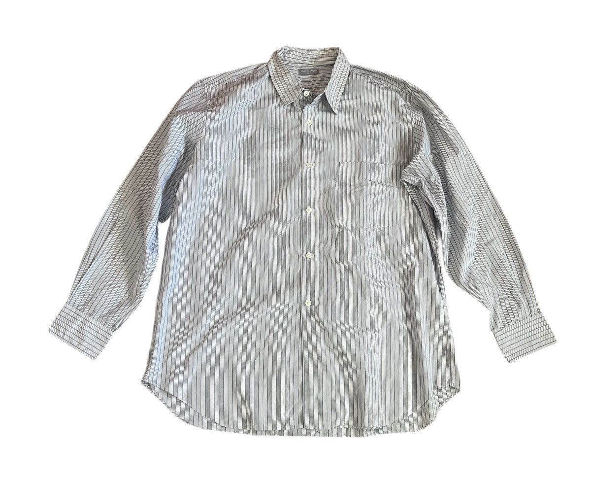 Comme des Garcons Cdg homme AD2001 blue white striped button up shirt Size US L / EU 52-54 / 3 - 1 Thumbnail