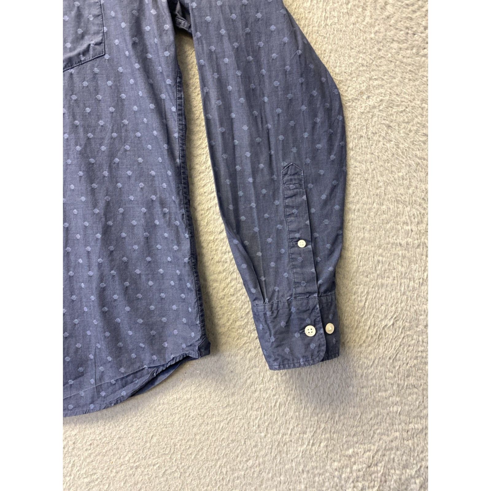 Bonobos Bonobos Shirt Mens Medium Navy Blue Button-Up Pocket Polka Dots /164-5 Size US M / EU 48-50 / 2 - 2 Thumbnail