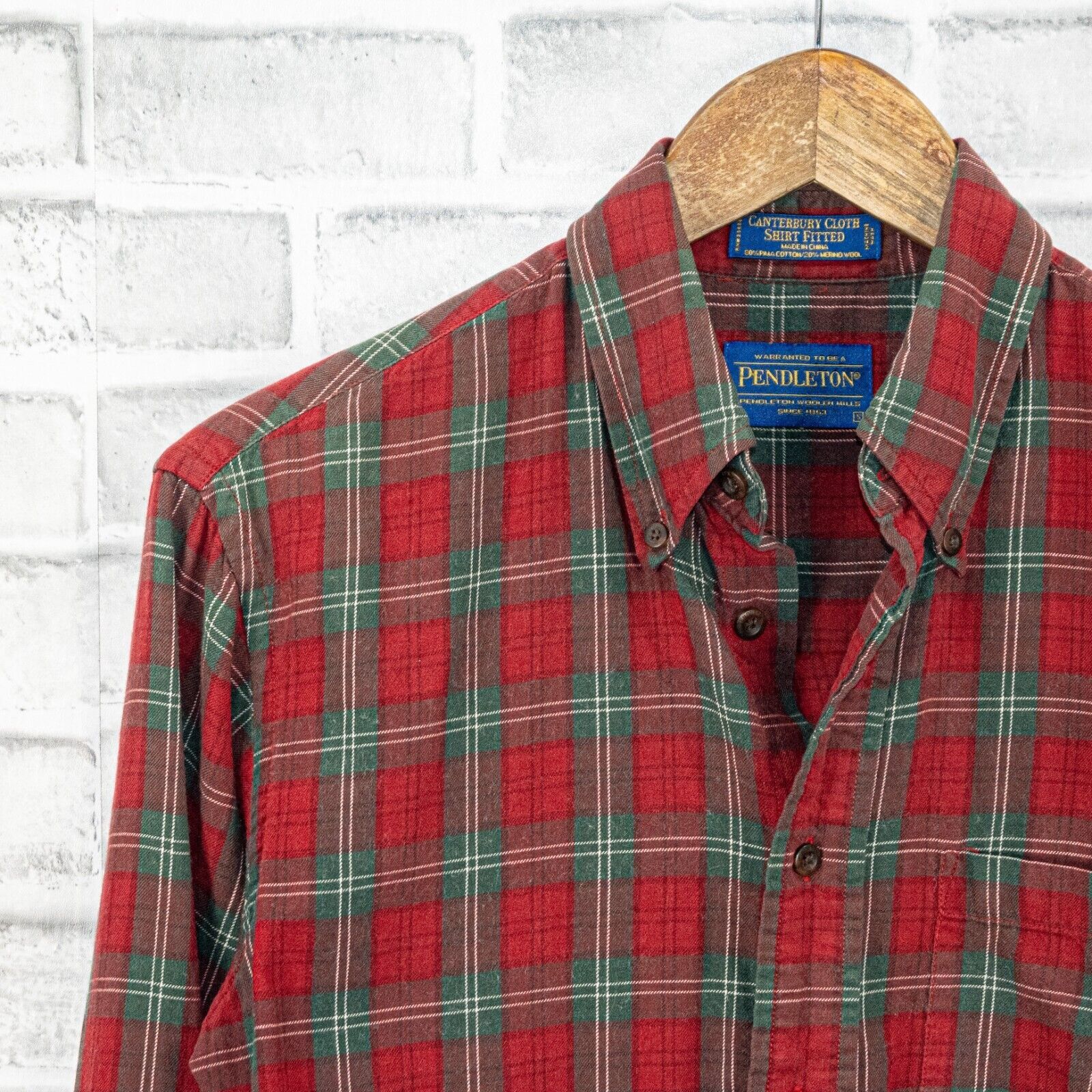Pendleton PENDLETON Cotton Wool Canterbury cloth flannel Shirt in Red Size US S / EU 44-46 / 1 - 5 Thumbnail