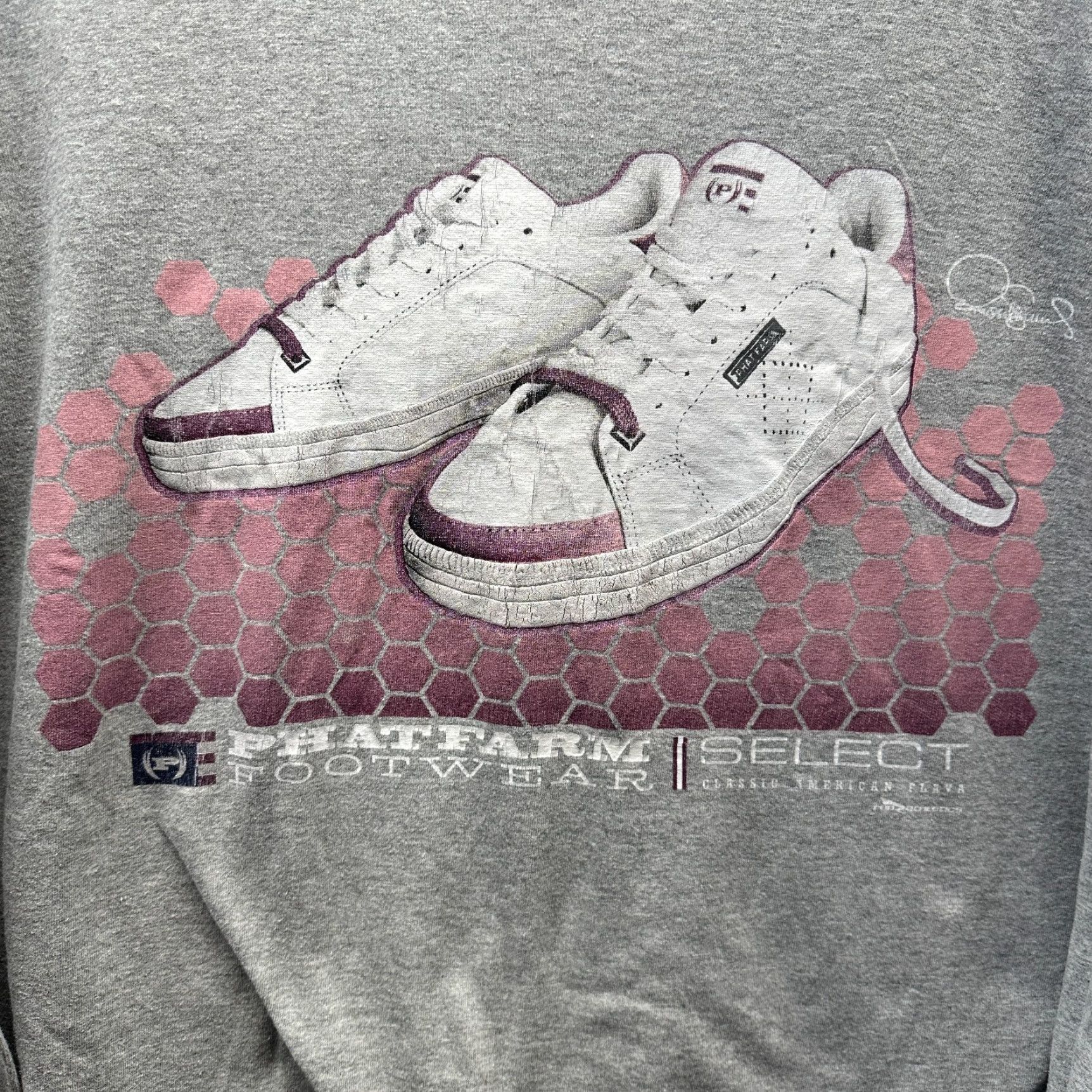 Phat Farm VINTAGE Phat Farm Shirt Womens 1X XL Gray Pink Hip Hop Rap 90s Shirt Womens XL Grey Pink 80s 90s Mens Womens Size XL / US 12-14 / IT 48-50 - 2 Thumbnail