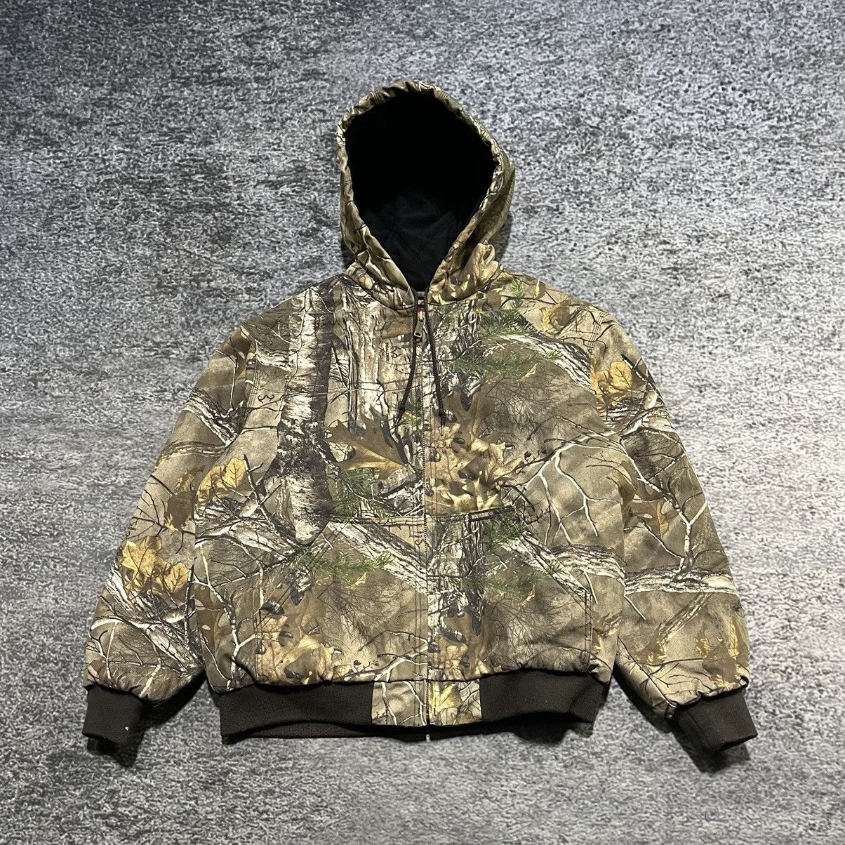 Realtree VINTAGE WOLVERINE CAMO WORKWEAR SKATER HOODED JACKET SIZE XL Size US XL / EU 56 / 4 - 1 Thumbnail
