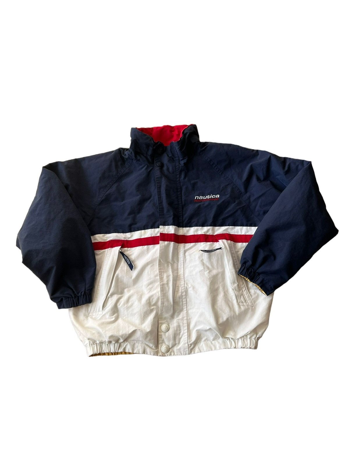 Vintage 90s Nautica Reversible Heavy Jacket Down Puff