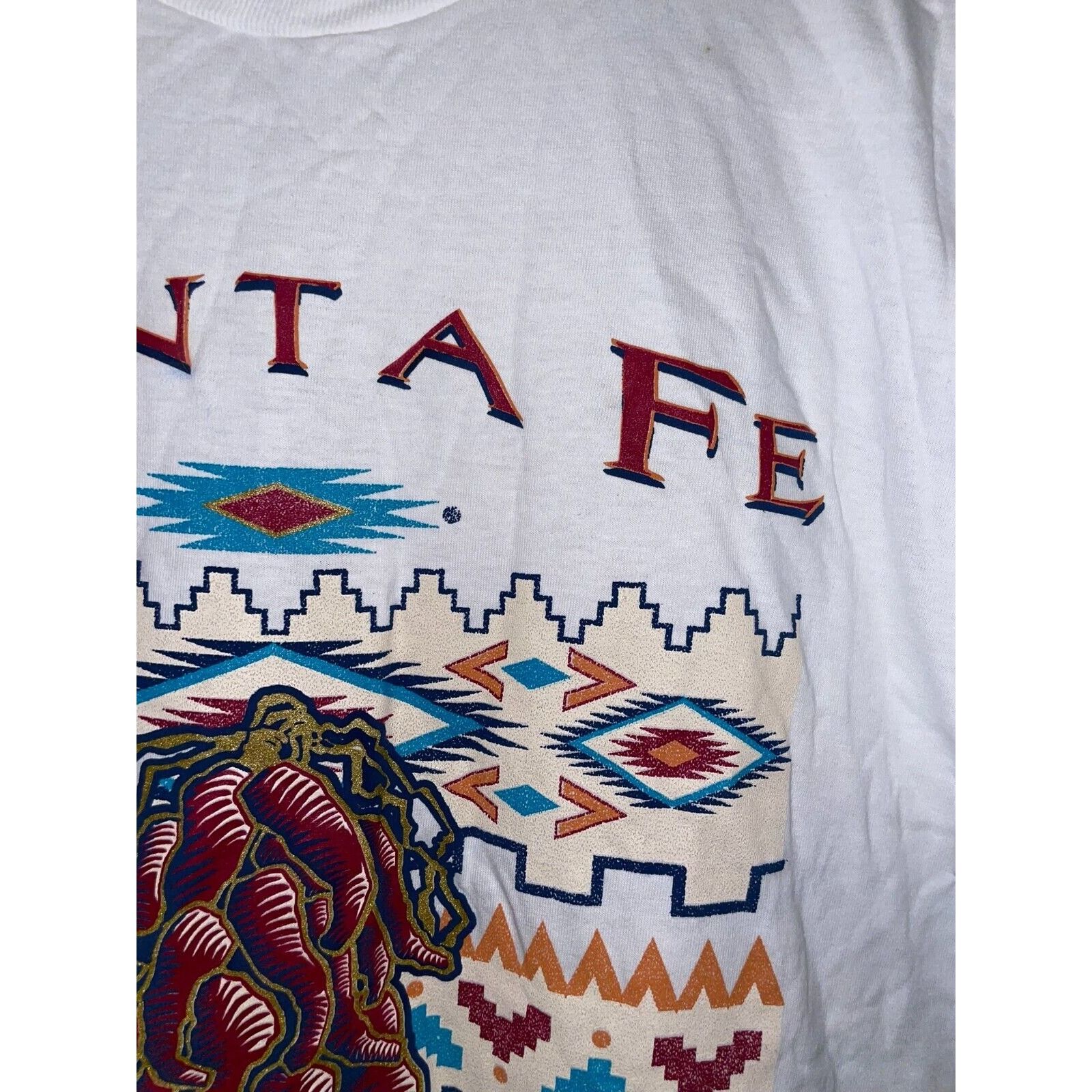 Jerzees Vintage Test Print Shirt Santa Fe Yellowstone White L Tee Size US L / EU 52-54 / 3 - 5 Thumbnail