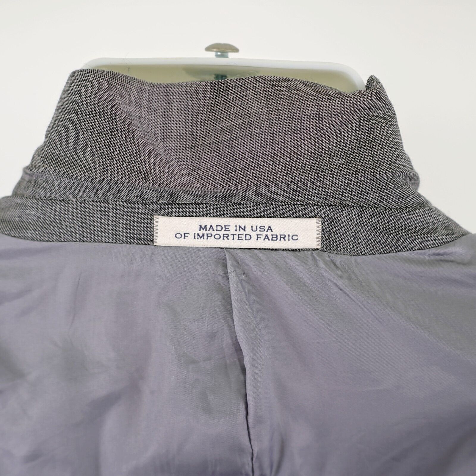 Joseph Abboud Joseph Abboud Tollegno 1900 Super 120s Wool Gray Sharkskin 4 Size 42R - 12 Thumbnail