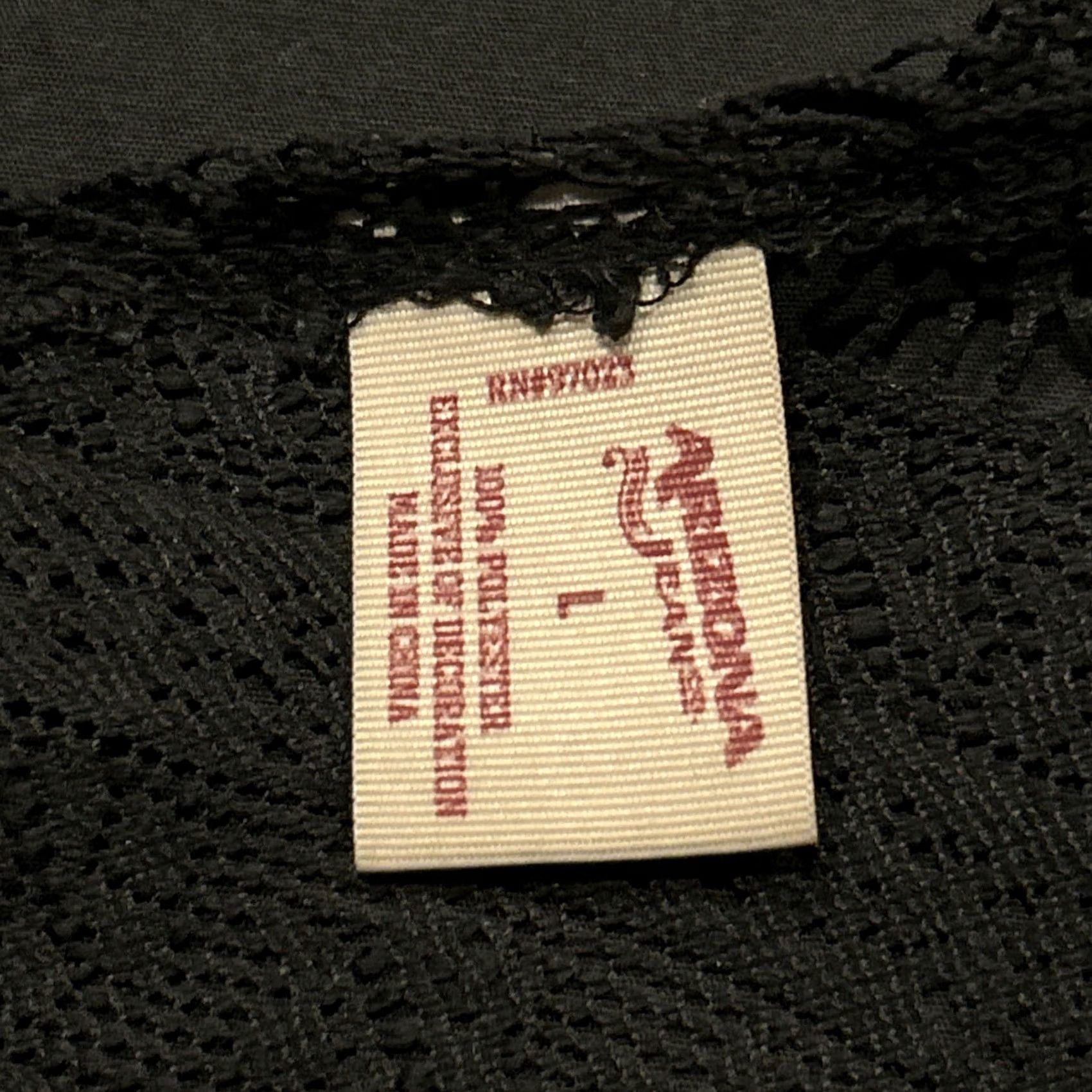 Vintage Arizona Jean Co Blouse Women’s L Black Polyester Sheer Tie Front A16 Size L / US 10 / IT 46 - 2 Thumbnail