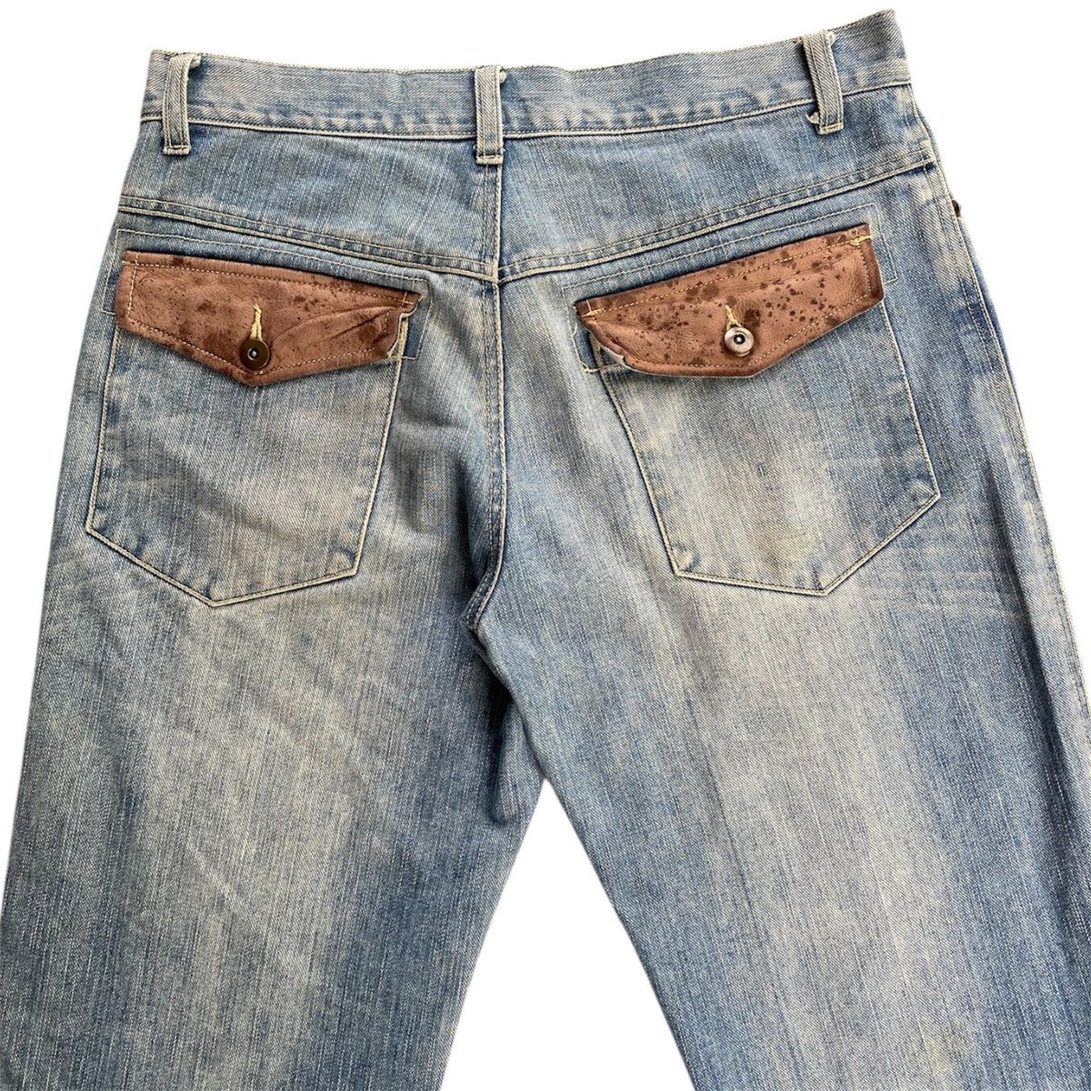 Hysteric Glamour Massive Squad Distressed Like Sashiko Boro Denim Jeans Size US 33 - 6 Thumbnail