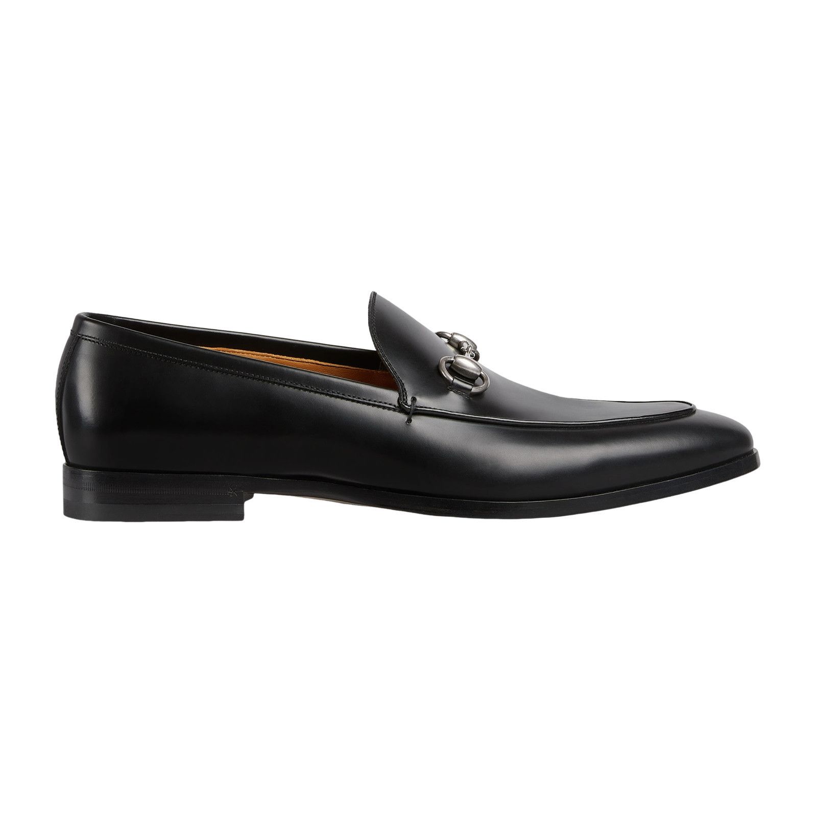 GUCCI Horsebit $1090 Men's Black Leather Loafers New And Aut