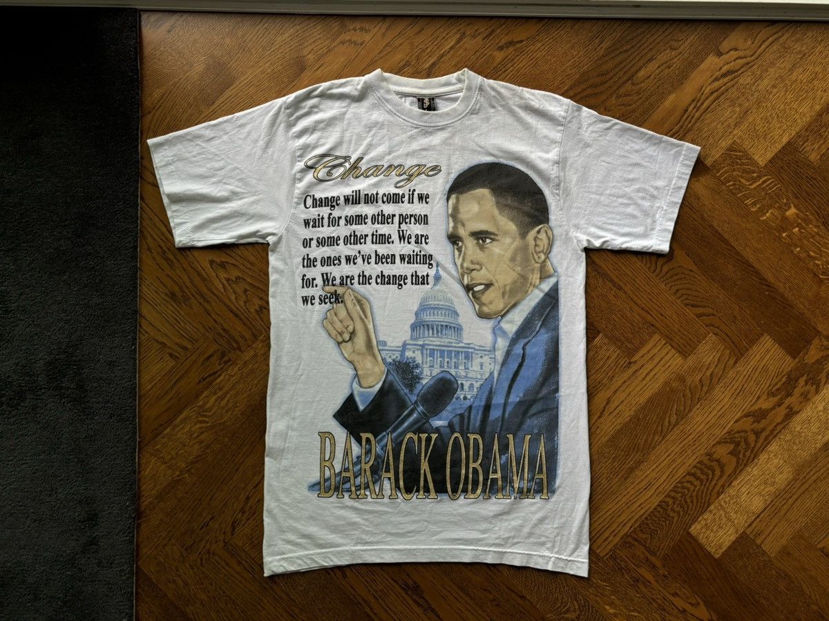 Rap Tees × Vintage 2000s Barack Obama Tee Vintage Election Bling Pen Pixel Size US L / EU 52-54 / 3 - 5 Thumbnail
