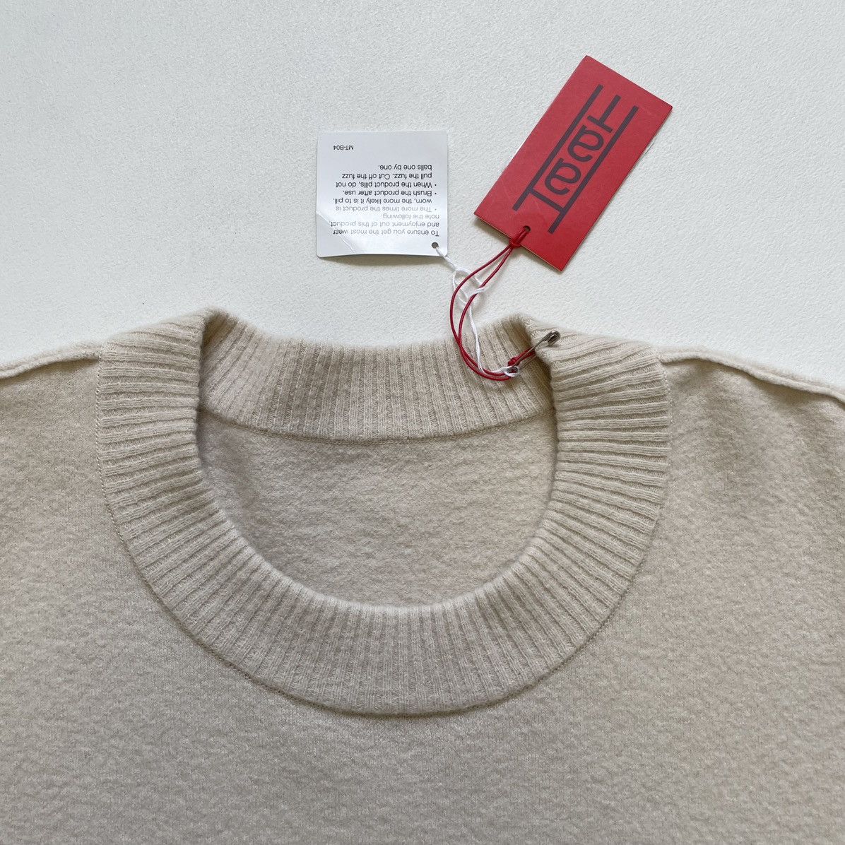 Issey Miyake Cream Wool ‘Inside Out Seams’ Sweater Size US L / EU 52-54 / 3 - 3 Thumbnail