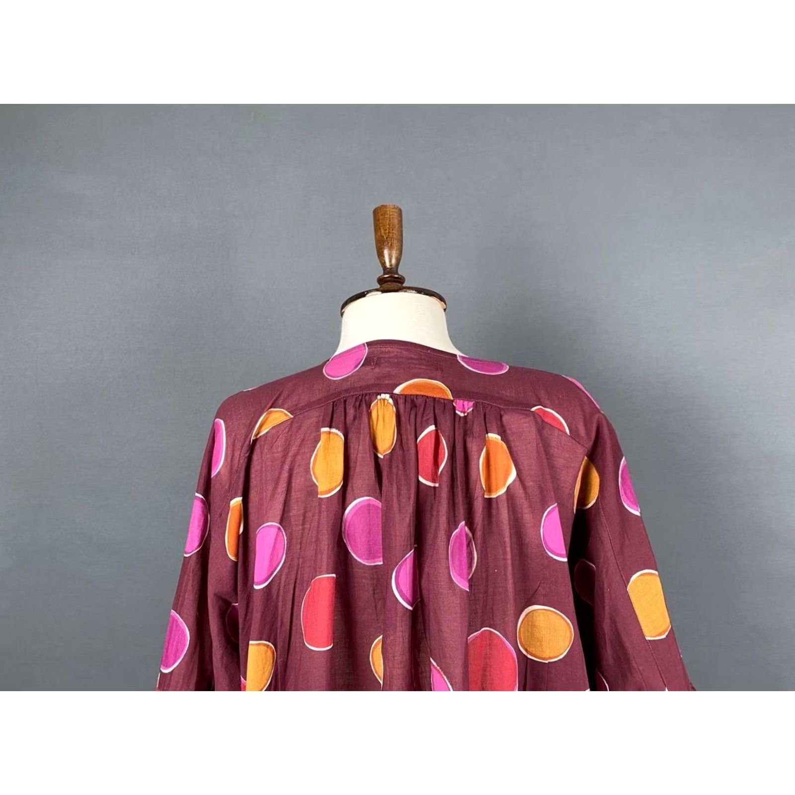 Vintage Gudrun Sjoden Womens Billie Midi Dress L Brown Cotton Long Sleeve Button Up Size L / US 10 / IT 46 - 8 Thumbnail