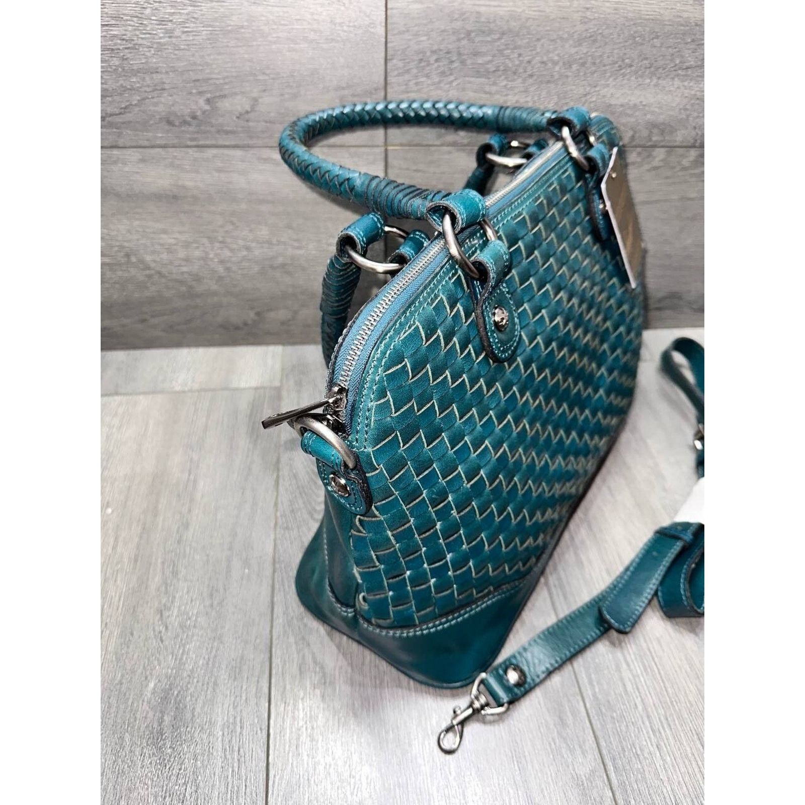 Patricia Nash Patricia Nash Washed Woven Leather Augus Satchel bag A382253 Size ONE SIZE - 5 Thumbnail