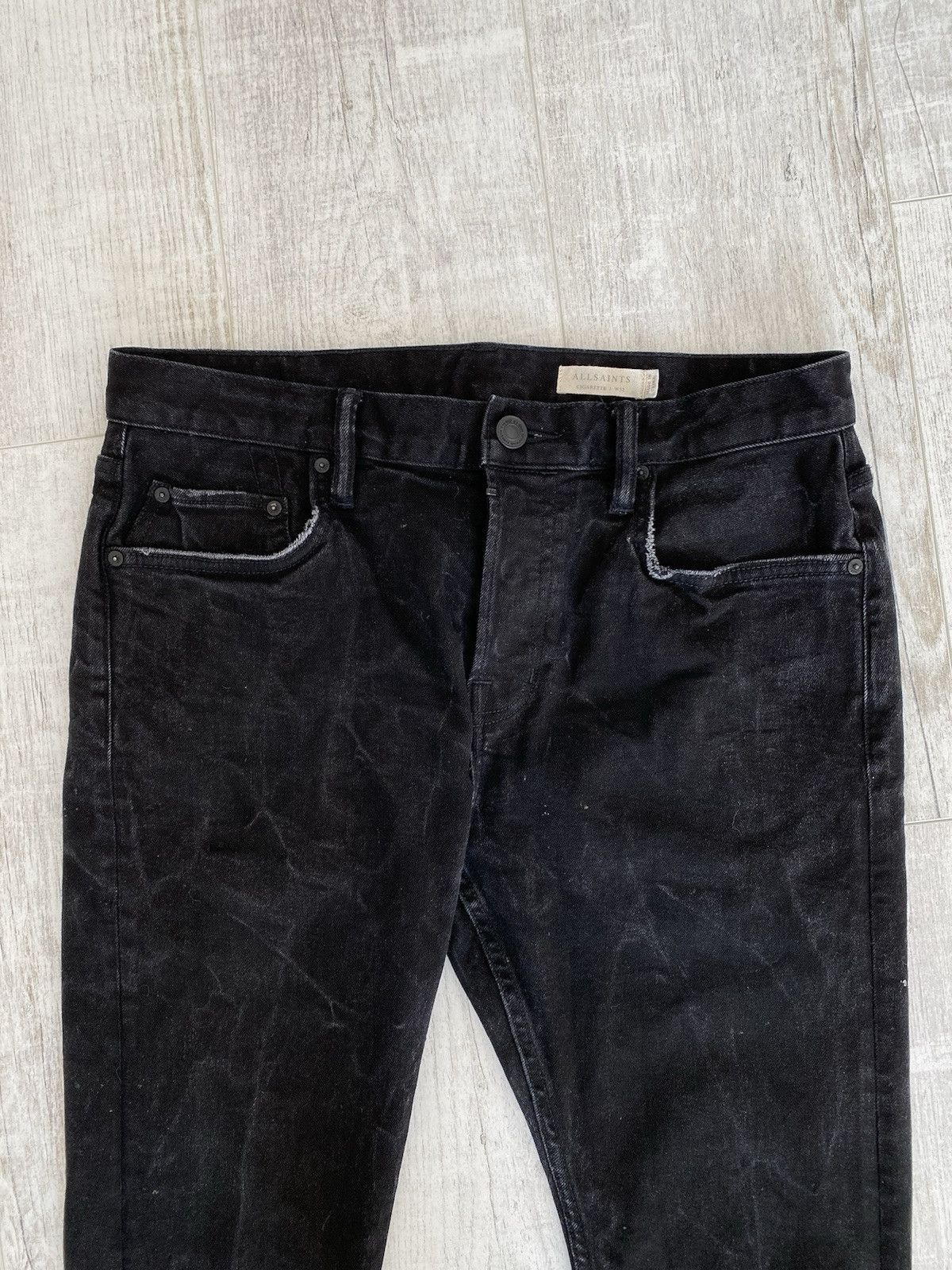 Allsaints Allsaints Mens Cotton Black Washed Denim Jeans Pants Size 32 Size US 32 / EU 48 - 3 Thumbnail
