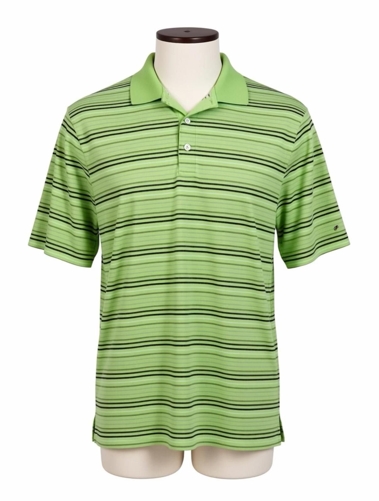 Other Greg Norman for Tasso Elba Green Striped Polo Shirt Size L Size US L / EU 52-54 / 3 - 1 Thumbnail