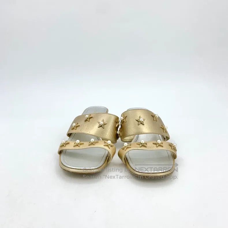 Chanel Chanel Metal five-pointed star pearl decoration thick-heel Size US 5.5 / IT 35.5 - 3 Thumbnail