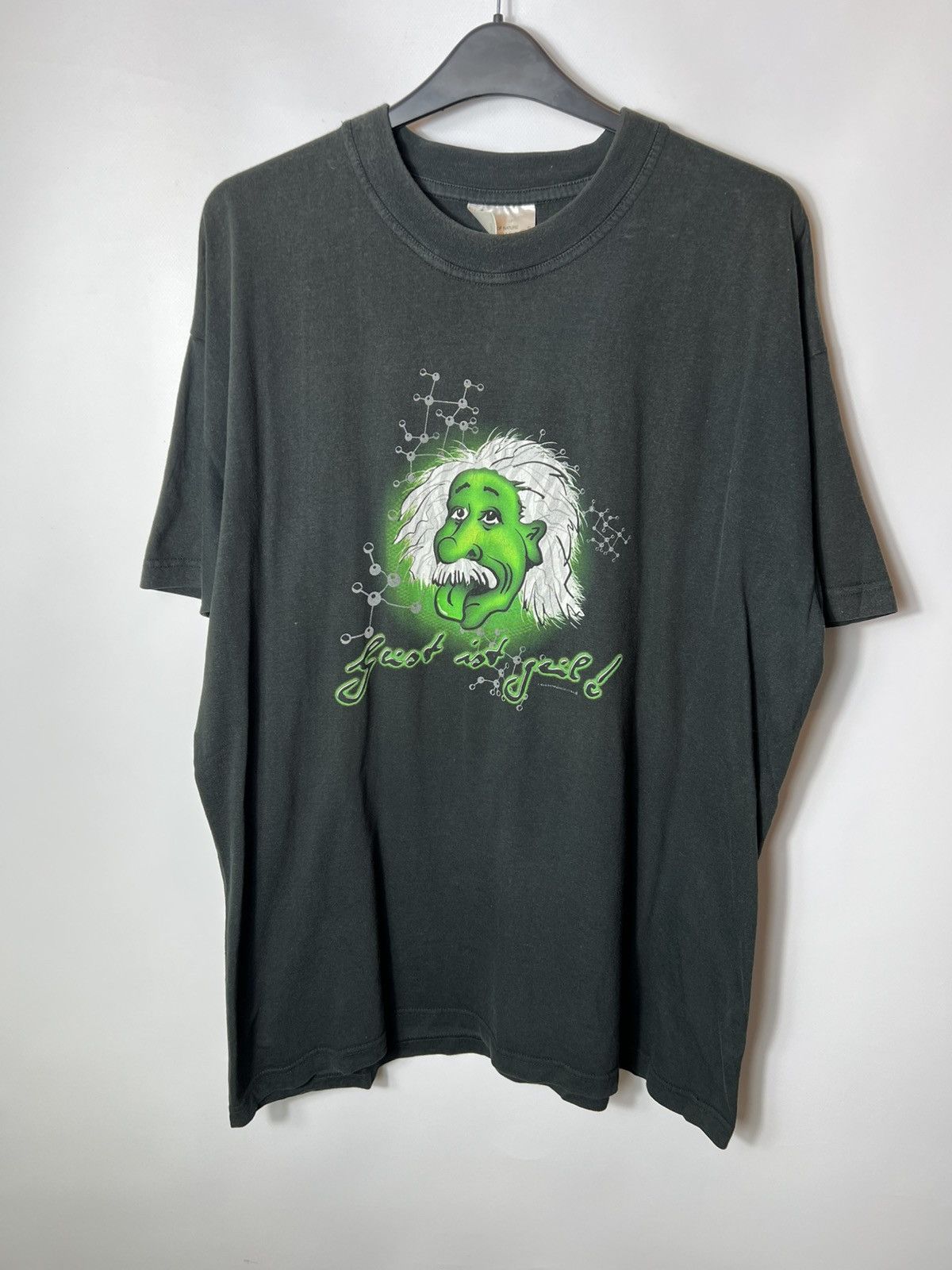 Vintage Vintage 90s y2k adult Albert Einstein Face Funny T-shirt Size US XXL / EU 58 / 5 - 1 Thumbnail