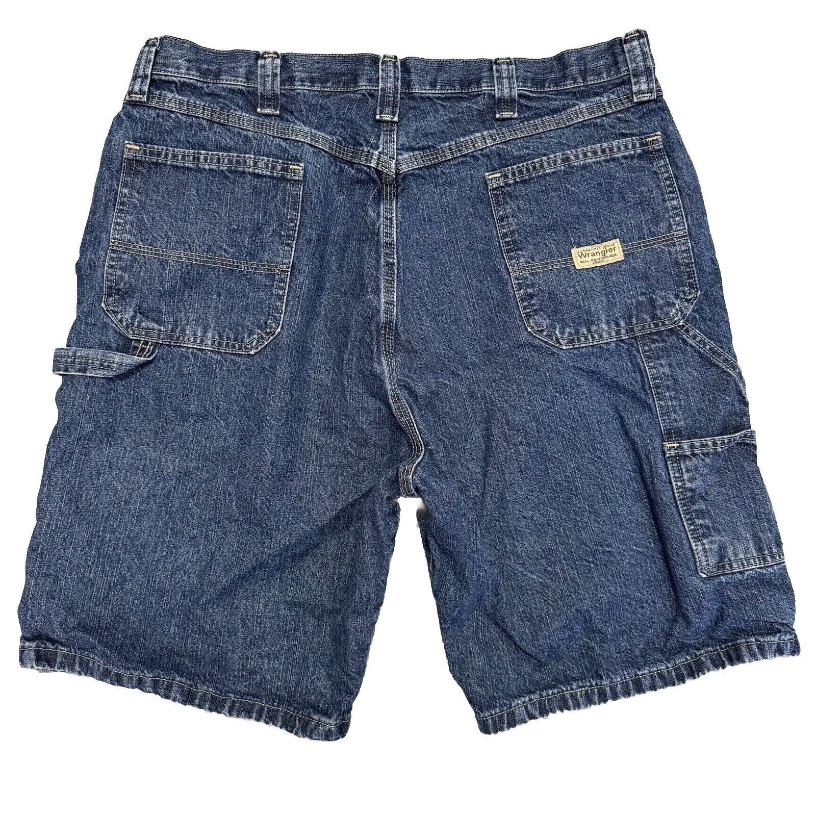 Wrangler Wrangler Denim Shorts Mens 38 Jorts Medium Wash Carpenter Y2 Size US 38 / EU 54 - 2 Thumbnail