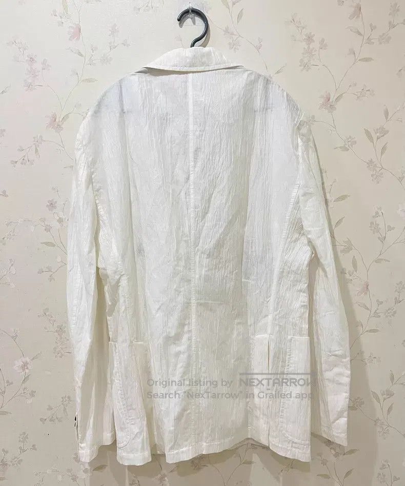 Hermes Hermes Off-White Linen Pleated Blazer Jacket Size 48R - 2 Thumbnail