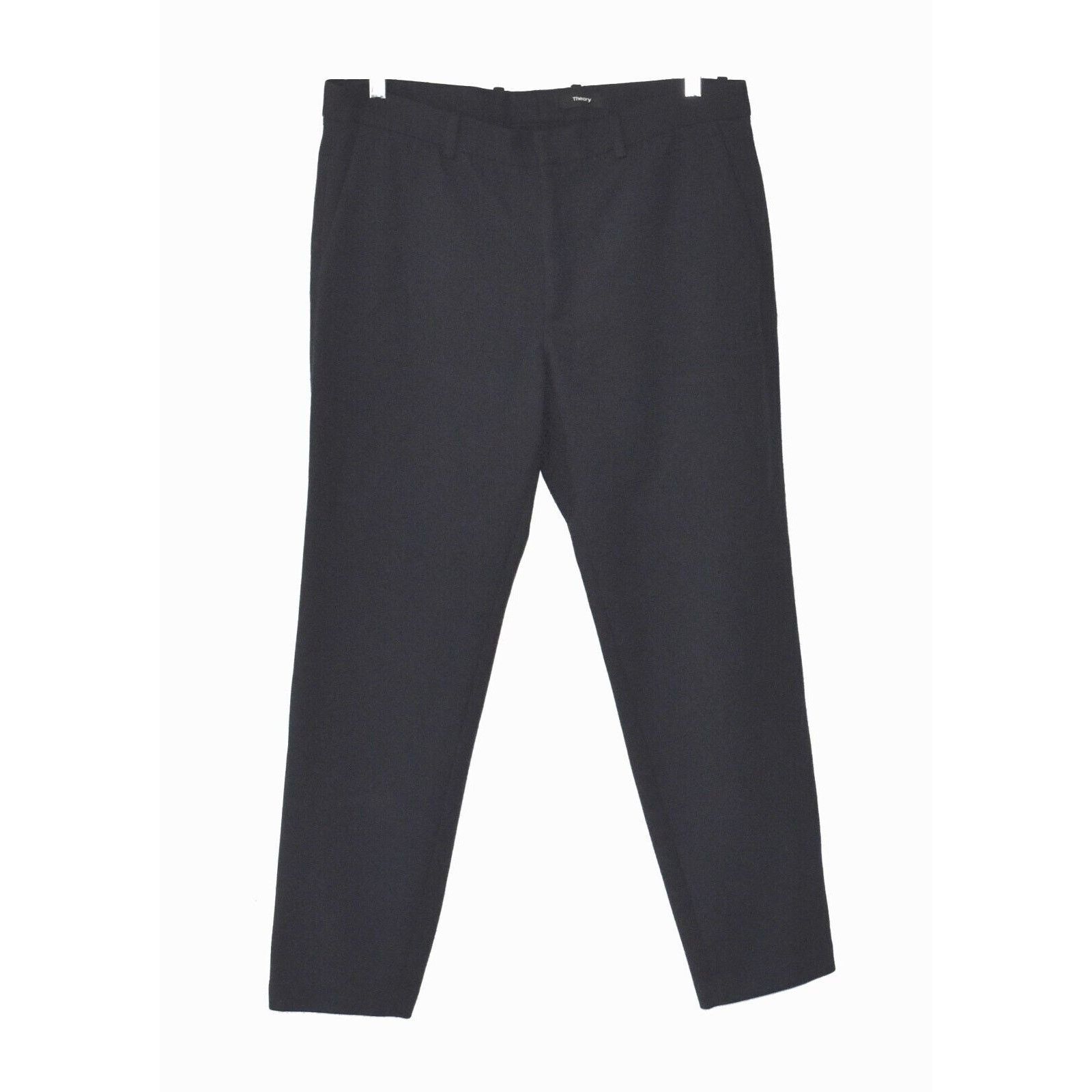 Theory THEORY Navy Stretchy Wool Blend Slim Leg Trouser Pants Sz 34 Size US 34 / EU 50 - 1 Thumbnail