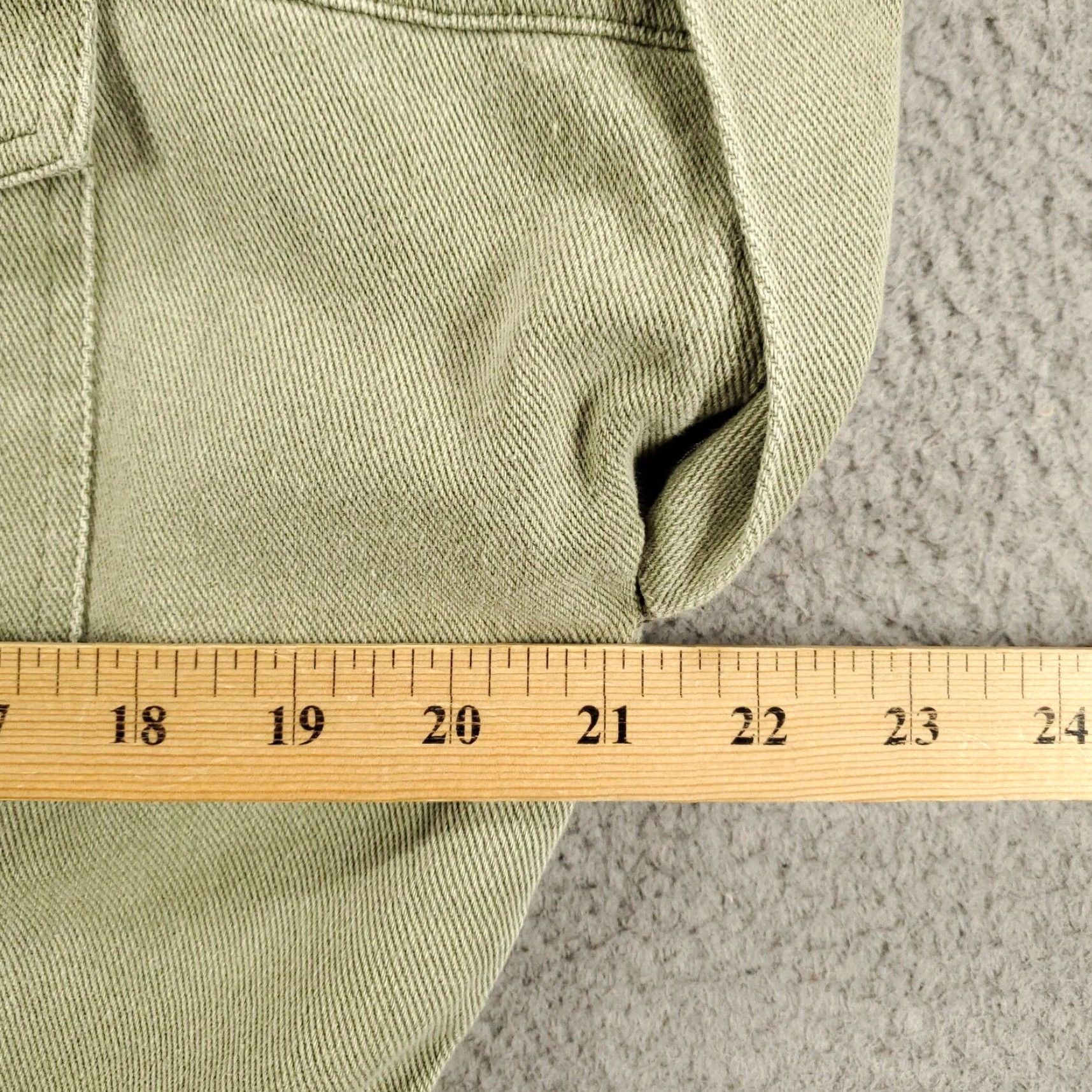 Vintage Womens Denim Dress Size Large The Refinery Short Sleeve Button Up Collared 90s Classic Mini Green Denim Dress Size L / US 10 / IT 46 - 5 Thumbnail
