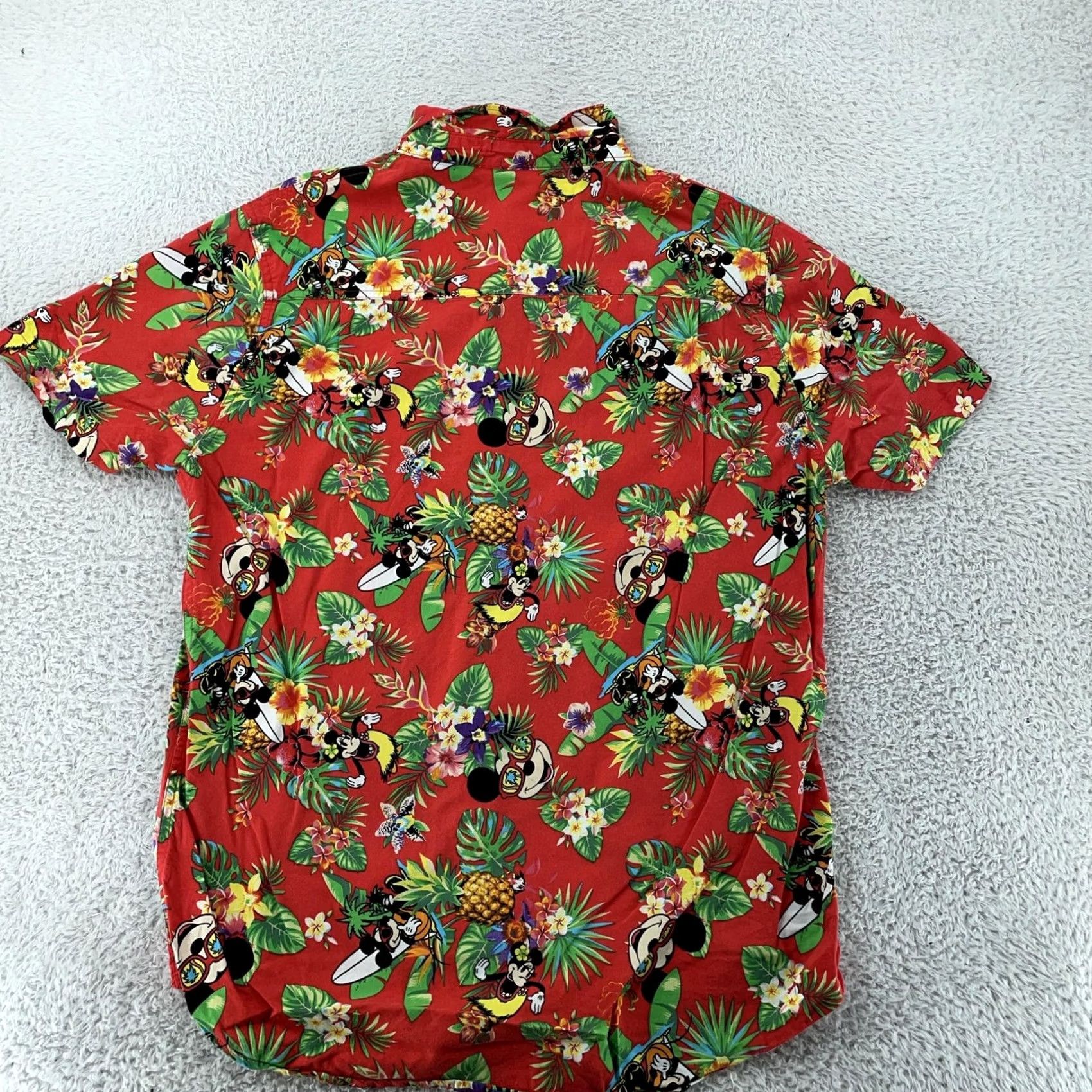 Disney Disney Mickey Minnie Mouse Shirt Mens Large Red Hawaiian Aloha Button Up Size US L / EU 52-54 / 3 - 4 Thumbnail