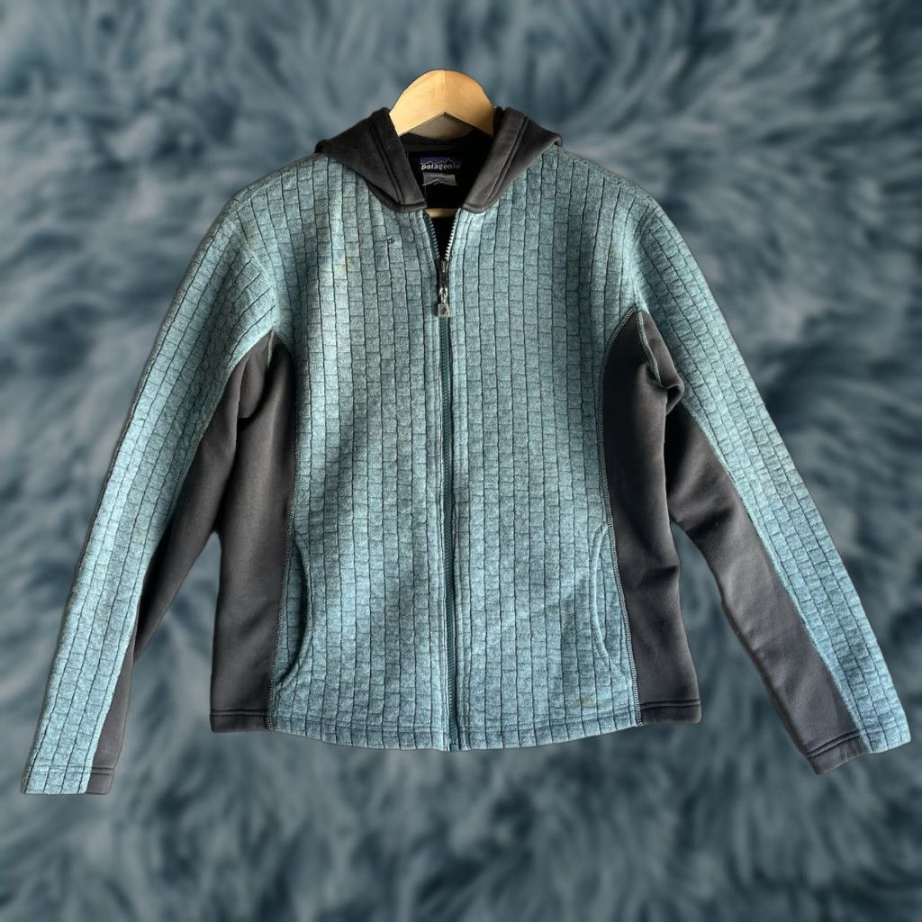 Patagonia Patagonia Hoodie Jacket Full Zip Quilted Teal S Women Wool Blend Outdoors Size S / US 4 / IT 40 - 1 Thumbnail