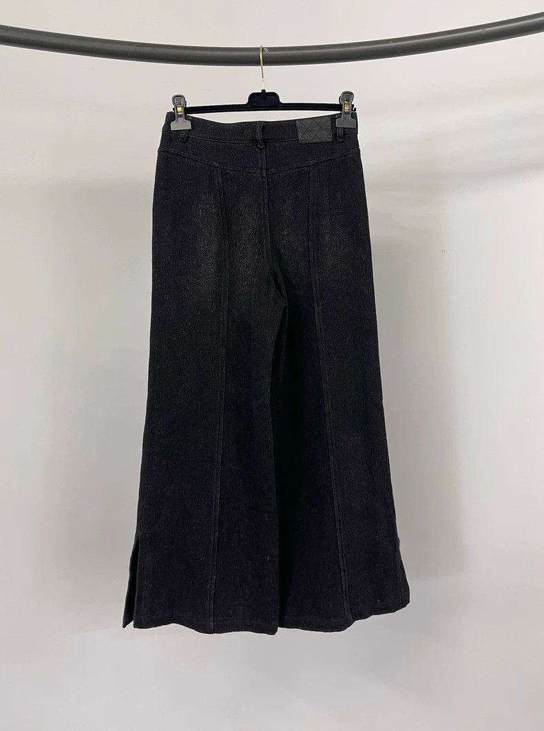 Chanel Chanel Black high-waisted denim wide-leg trousers Size 25" / US 0 / IT 36 - 2 Thumbnail