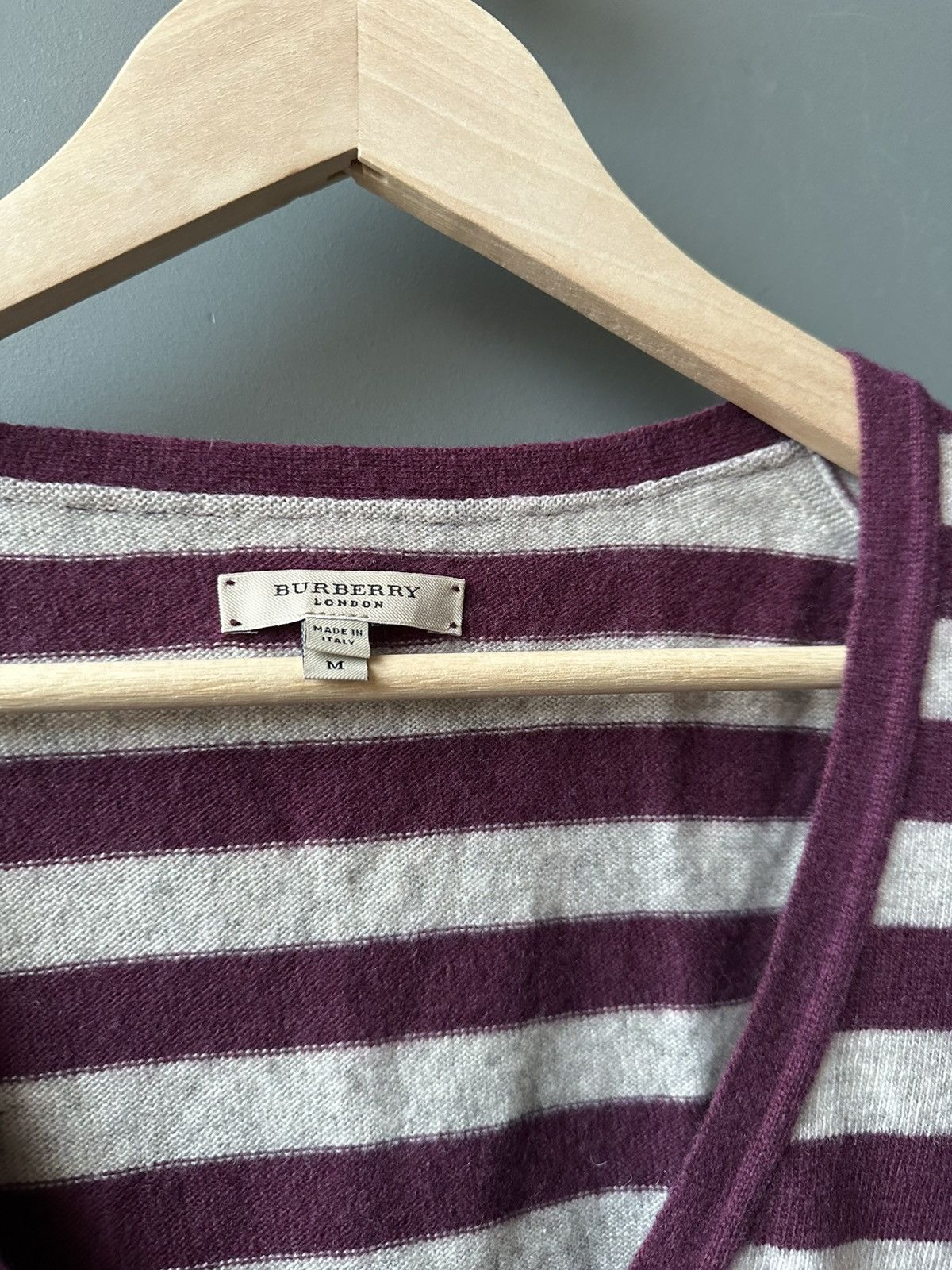 Burberry Burberry Knight Logo Striped Cardigan Sweater Size M / US 6-8 / IT 42-44 - 3 Thumbnail