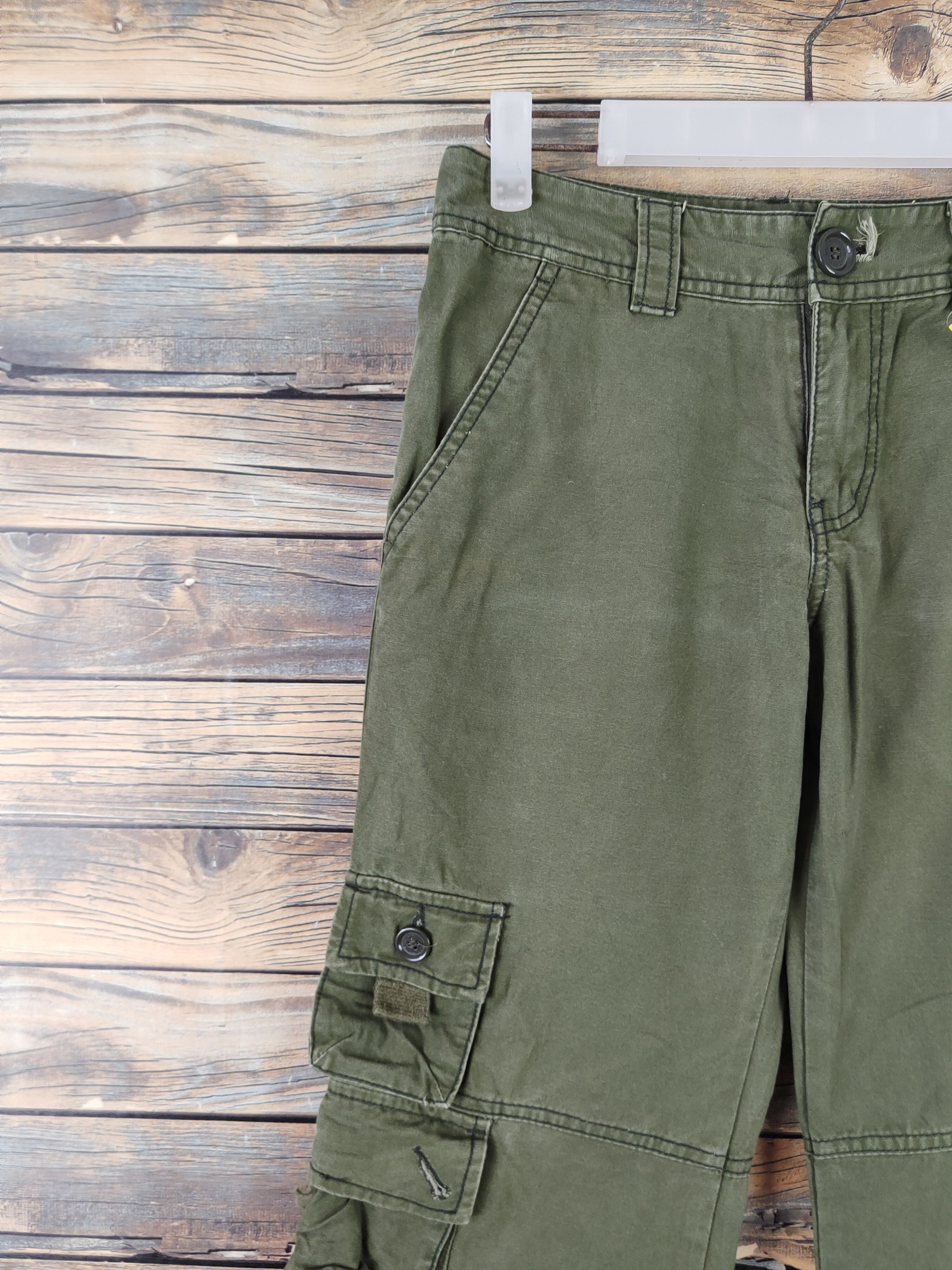 Japanese Brand DLL Crux Green Multipocket Tactical Cargo Pants #194 Size 27" / US 4 / IT 40 - 3 Thumbnail