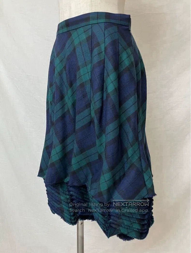 Comme des Garcons Comme Des Garcons size M Deconstructed tartan skirt Size 23" - 4 Thumbnail