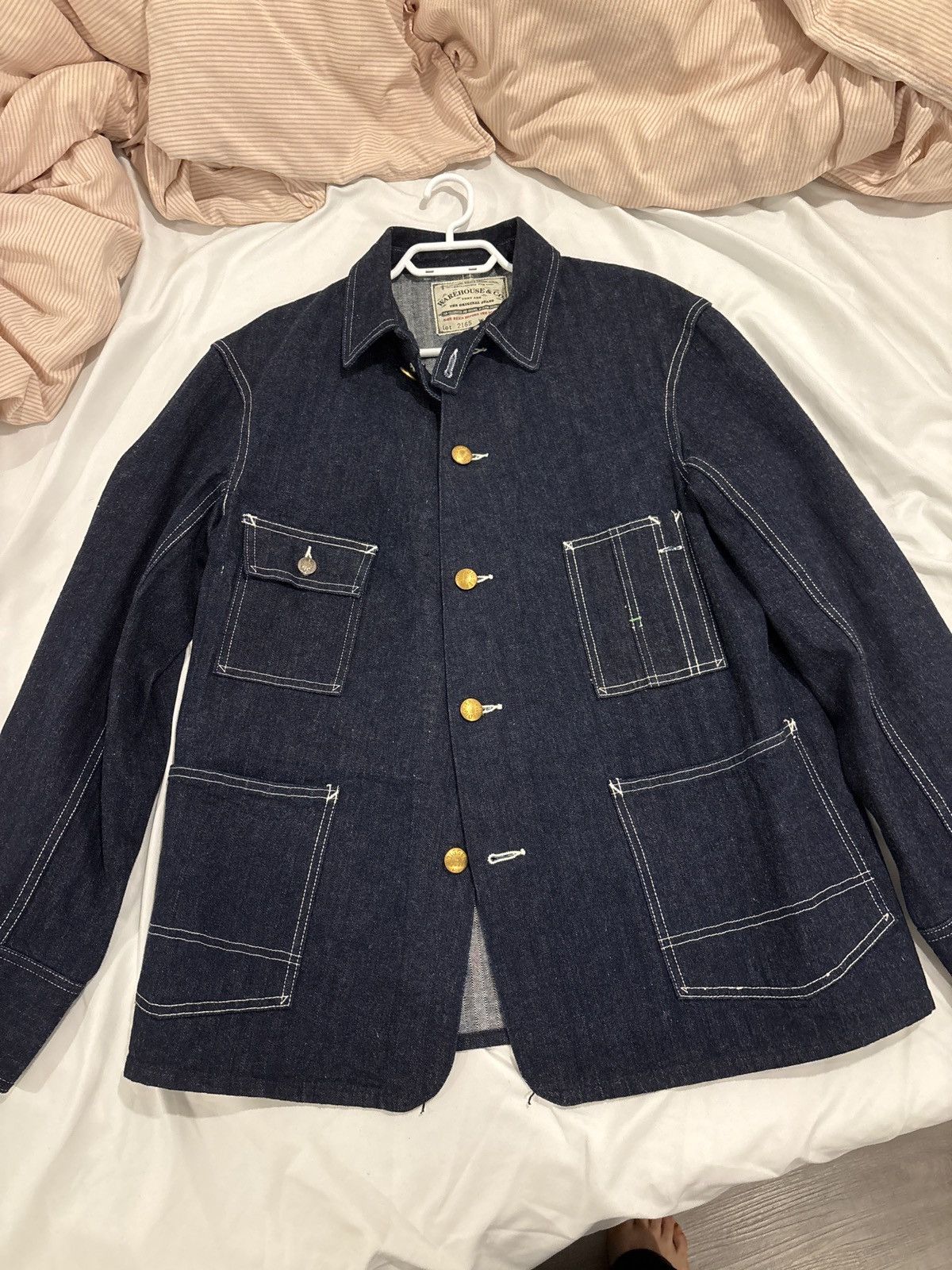 Warehouse & Co. Warehouse and co "Lot 2165 INDIGO HERRINGBONE COVERall Size US XL / EU 56 / 4 - 1 Thumbnail