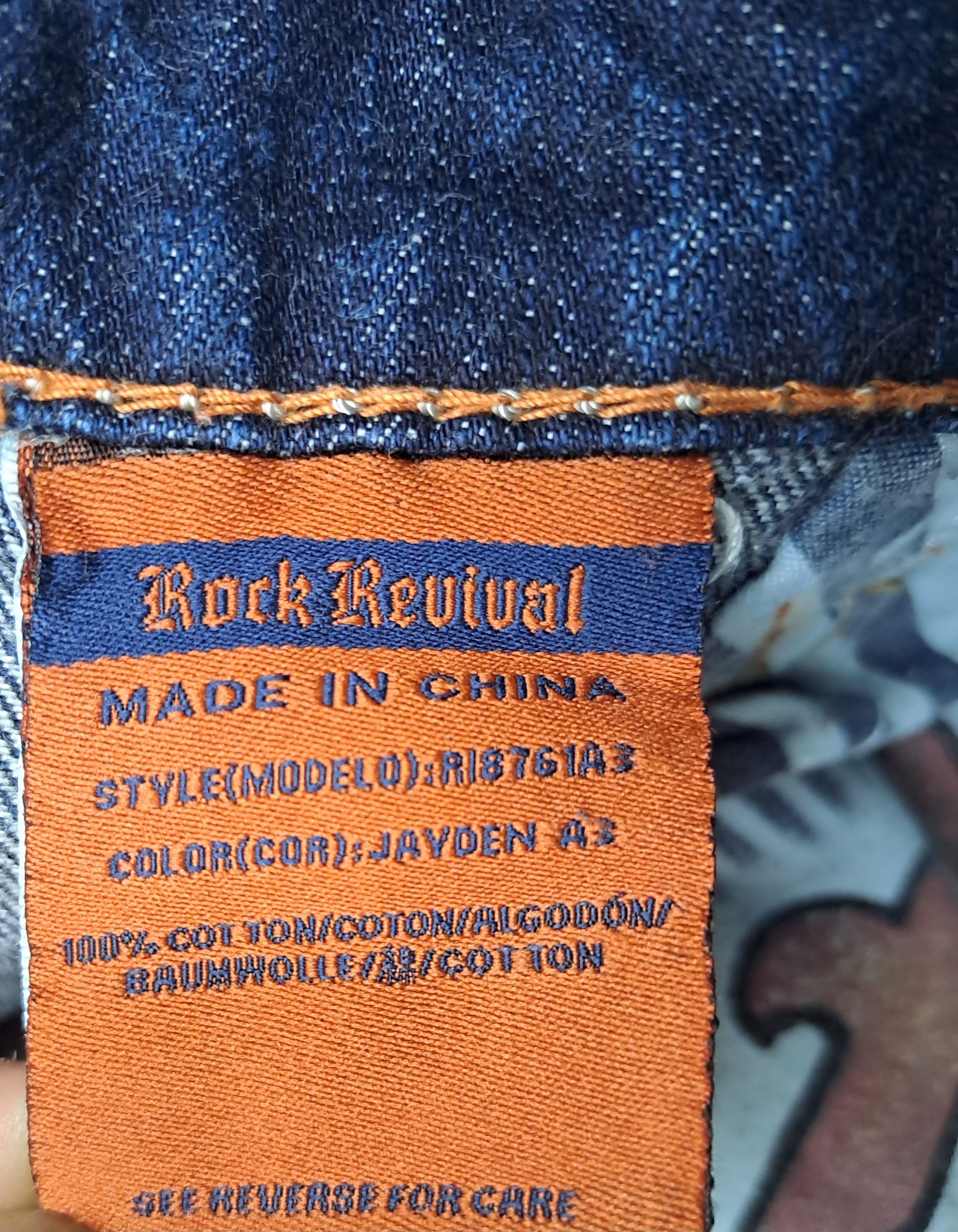 Rock Revival Vintage mens Rock Revival Jayden jeans '36' size Size US 36 / EU 52 - 4 Thumbnail