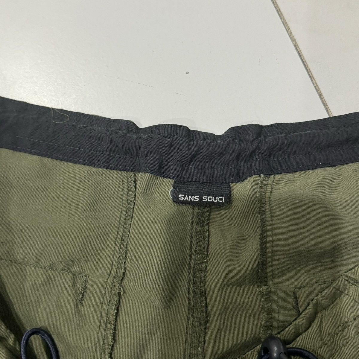 Japanese Brand × Vintage VINTAGE SANS SOUCI GREEN PARACHUTE PANTS! Size US 32 / EU 48 - 7 Thumbnail